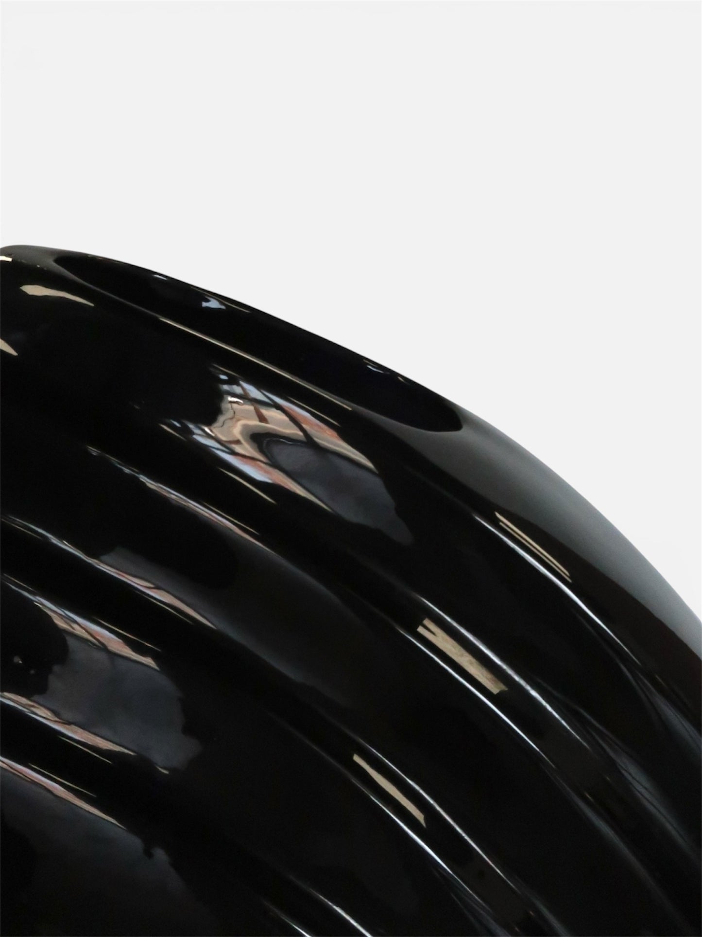 1980’s Large Art Deco Black Floor Vase