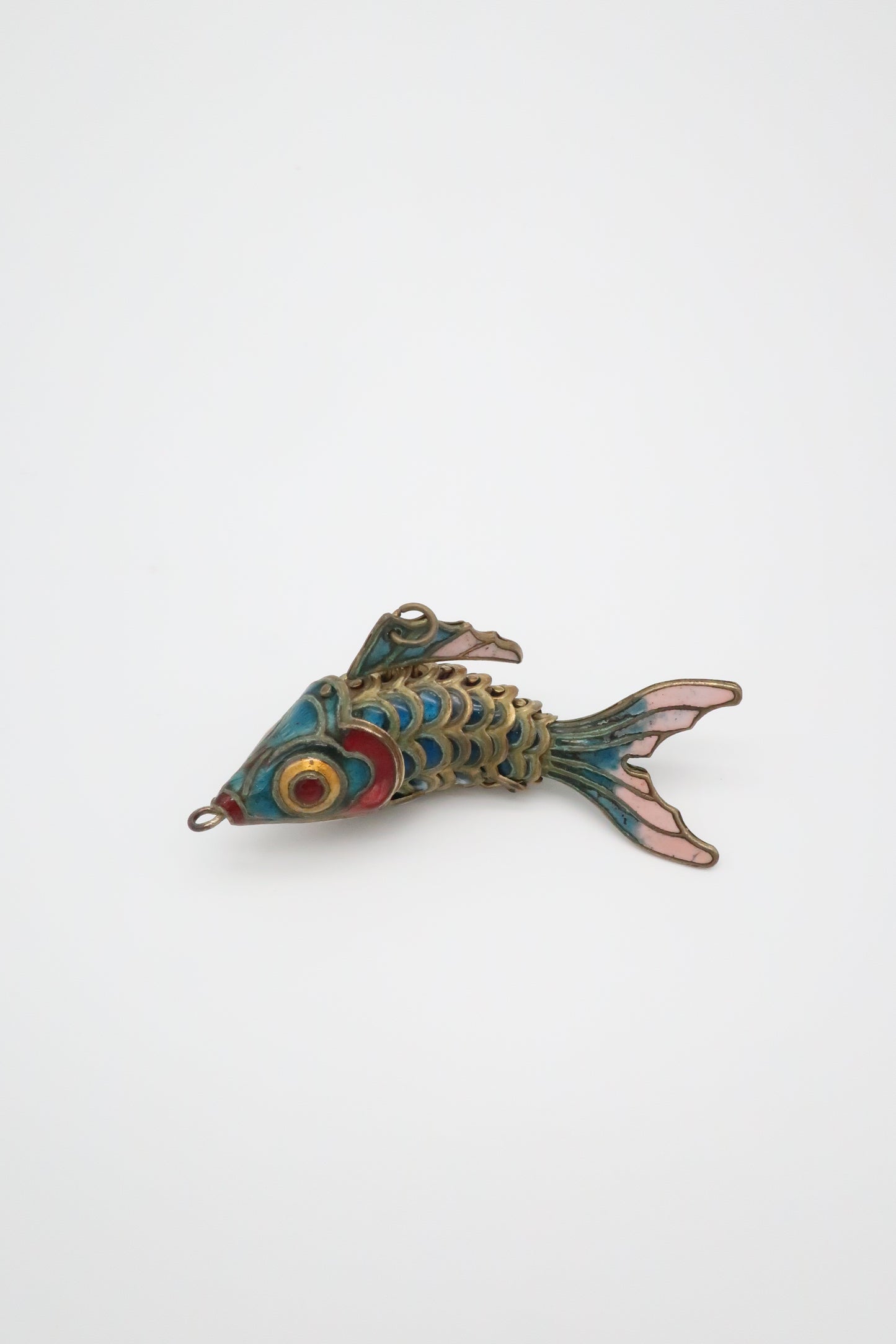 1970's Cloisonne Koi Fish Pendant