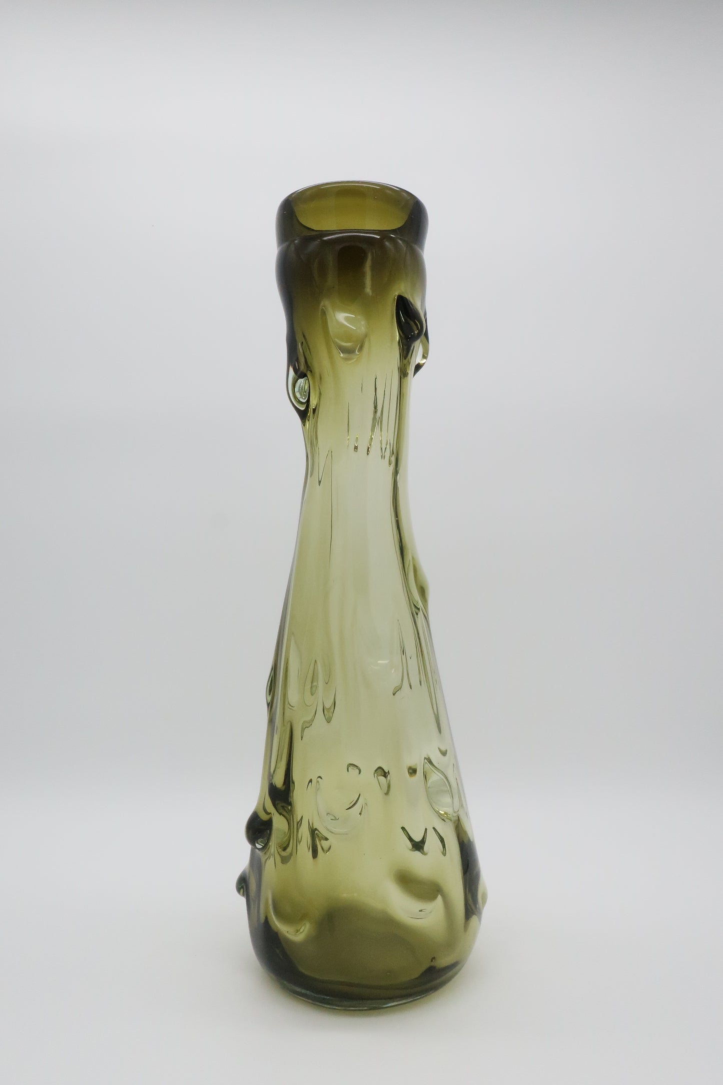 Murano Olive Green Boobie Vase