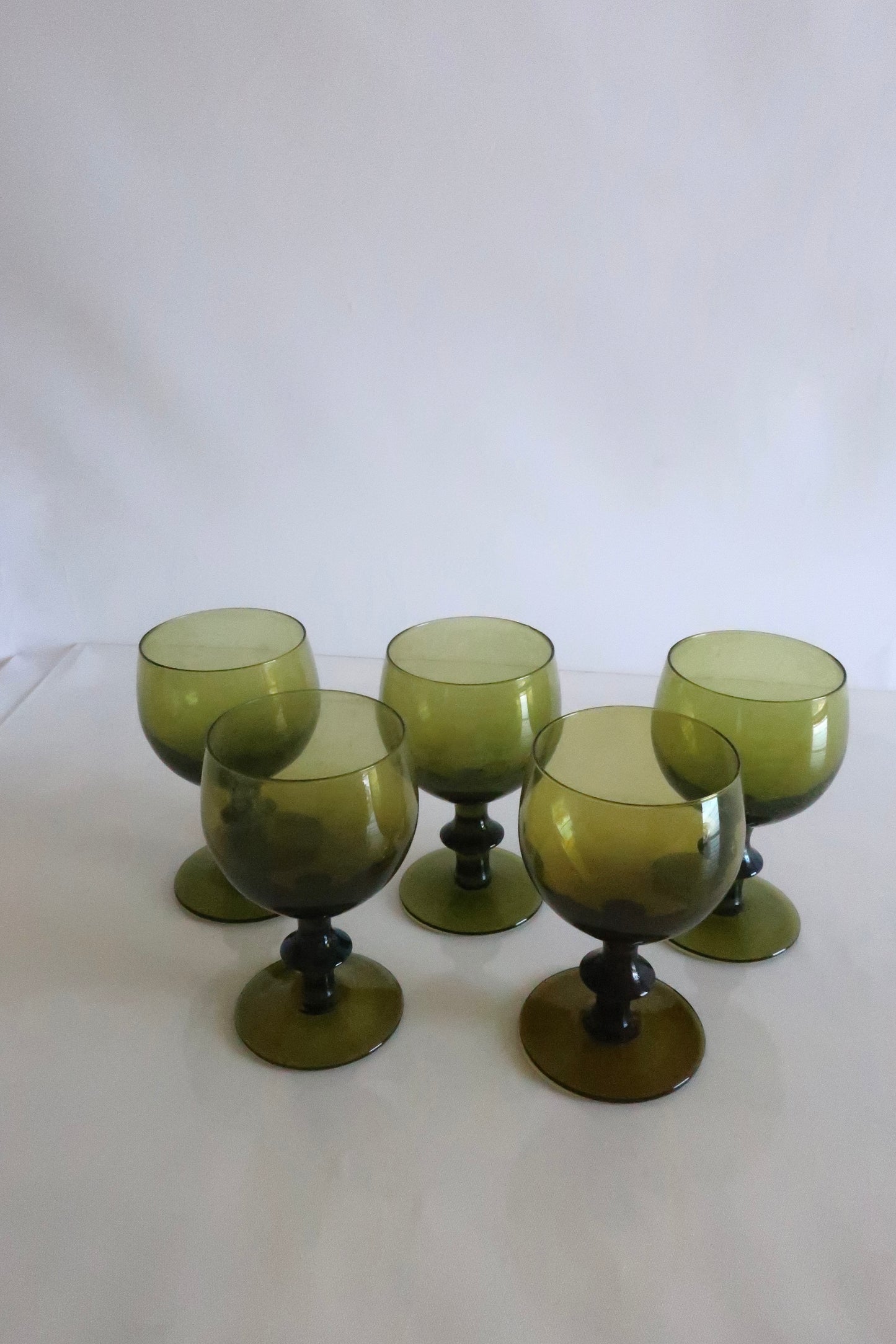 Olive Green Wine Glasses
