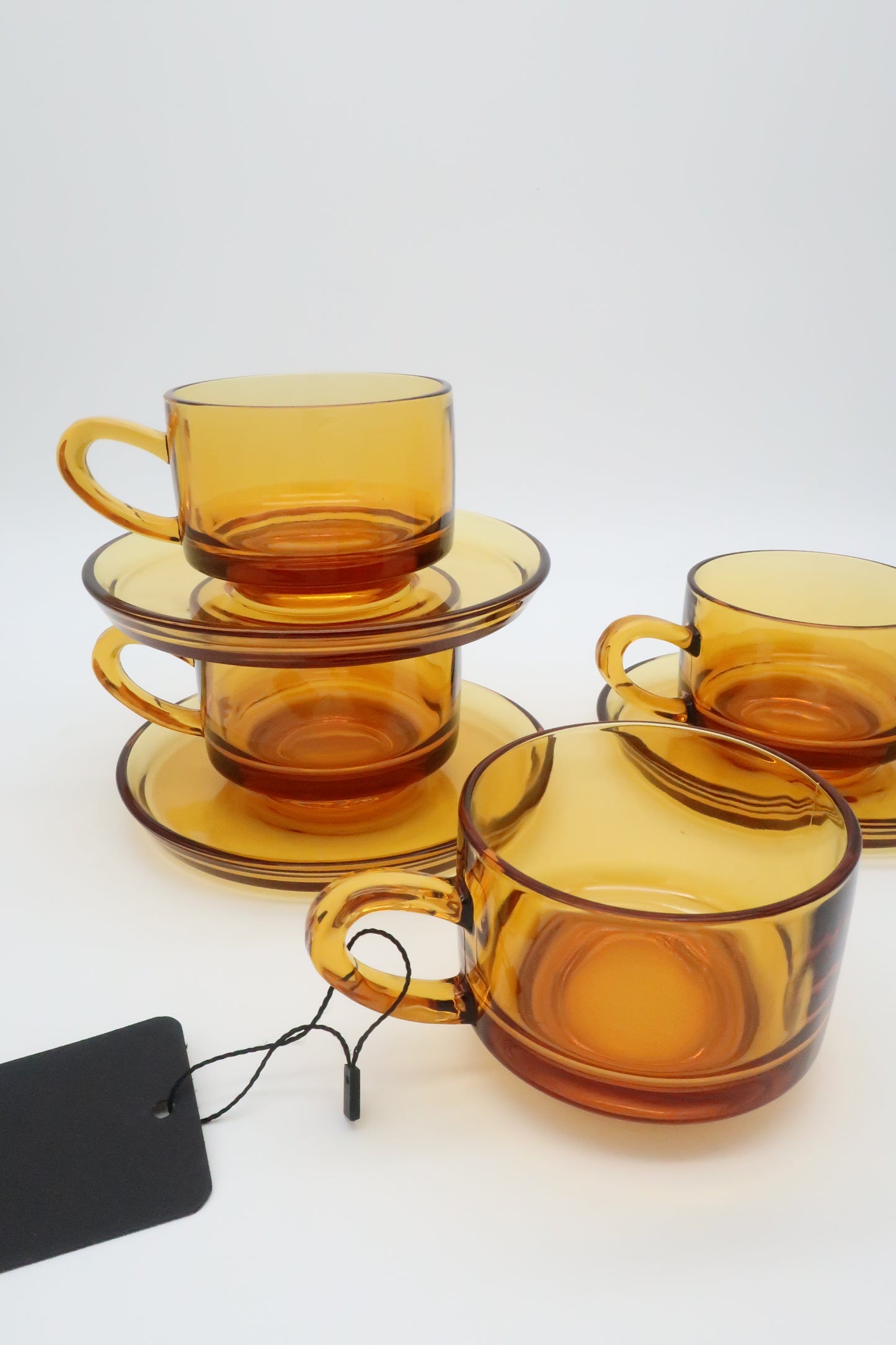 1970's Vereco Amber Cup/Saucer Set