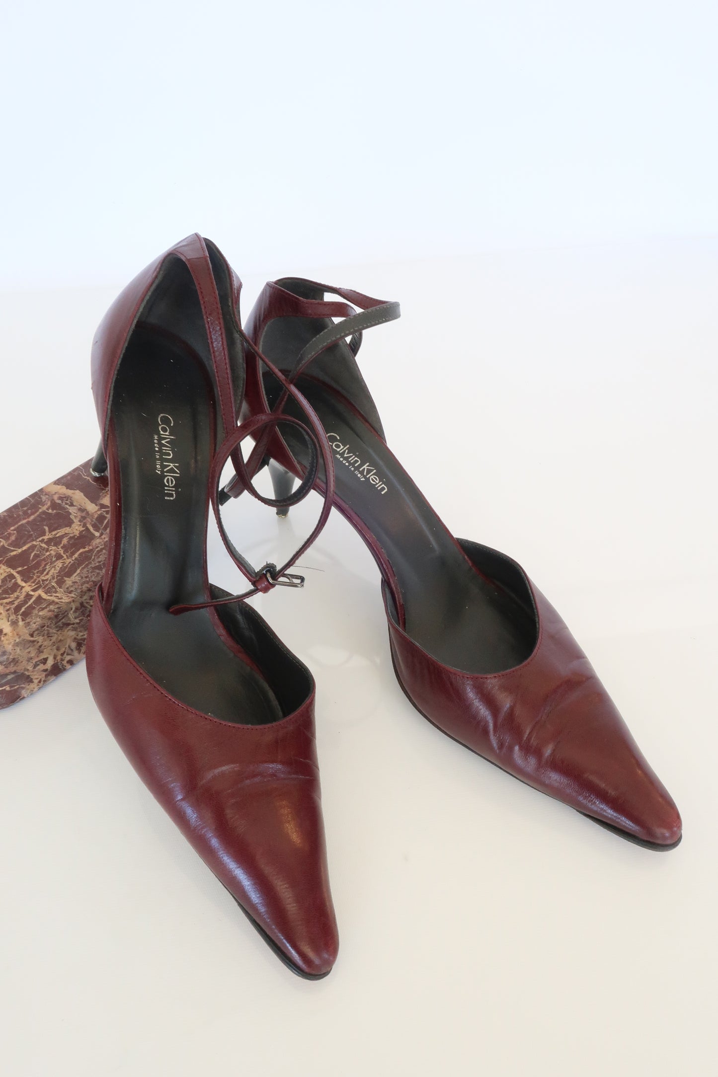 Calvin Klein Burgundy Heels