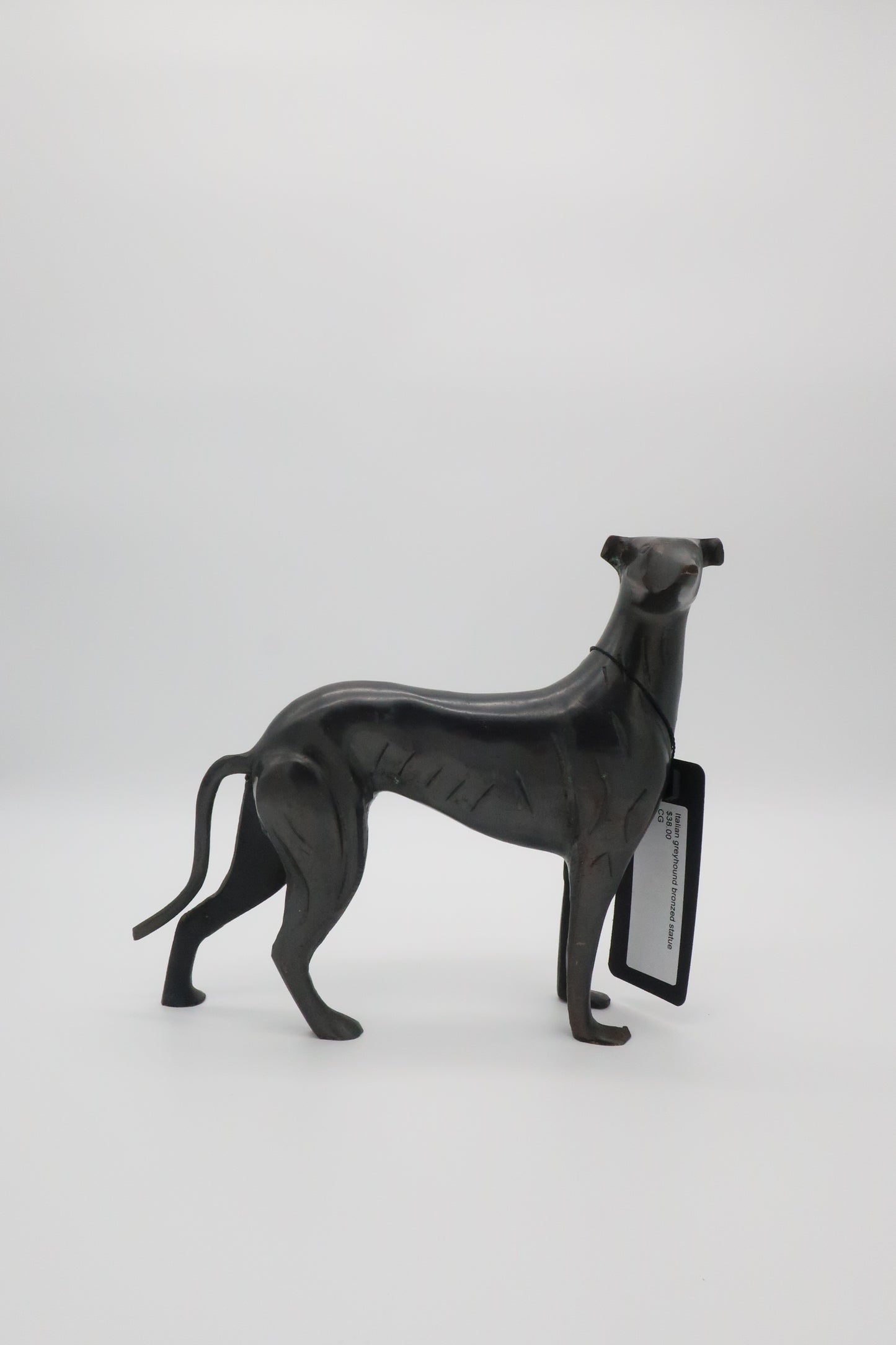 Italian Greyhound Bronzed Statue