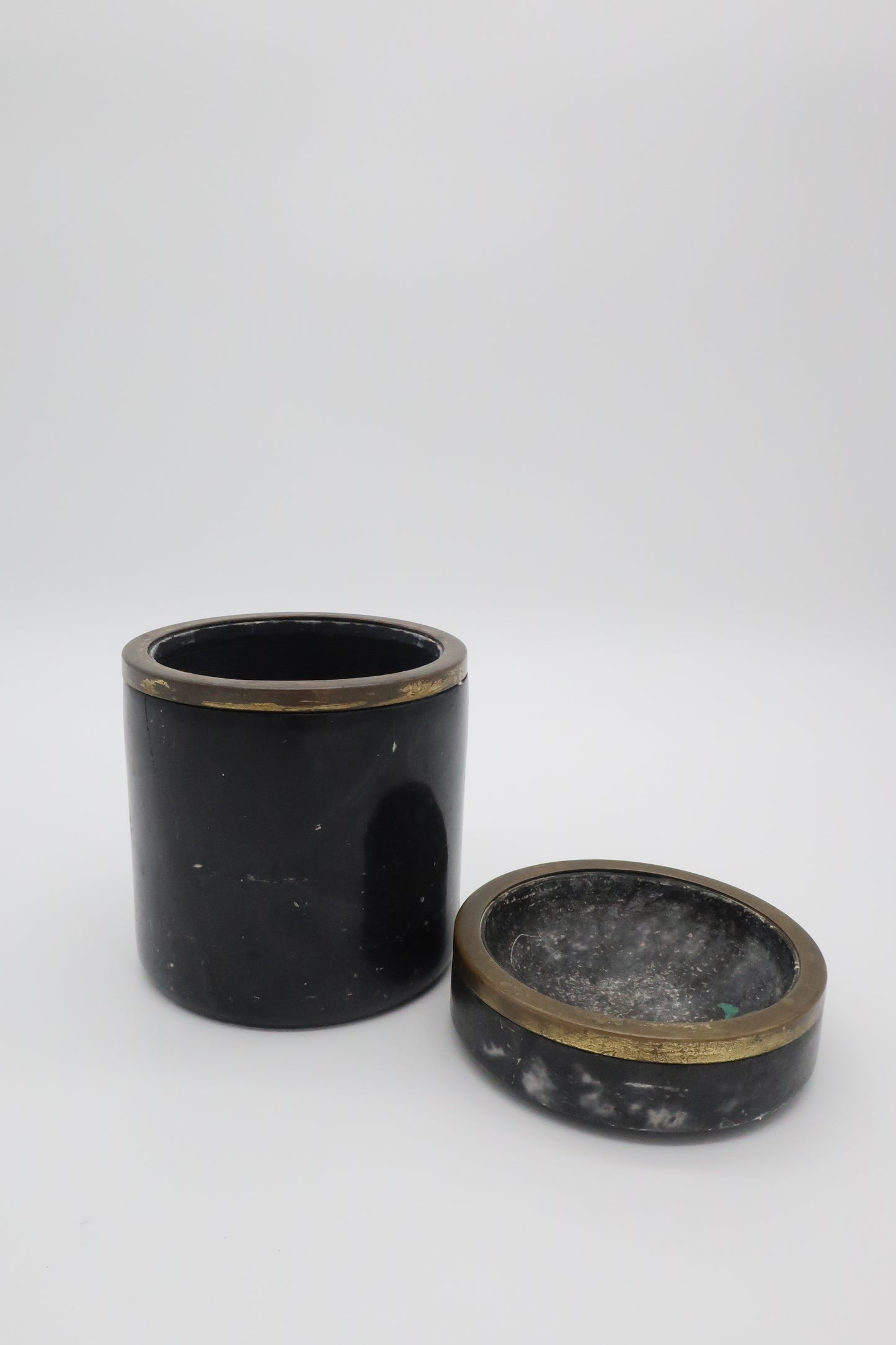 Black Marble & Brass Ashtray