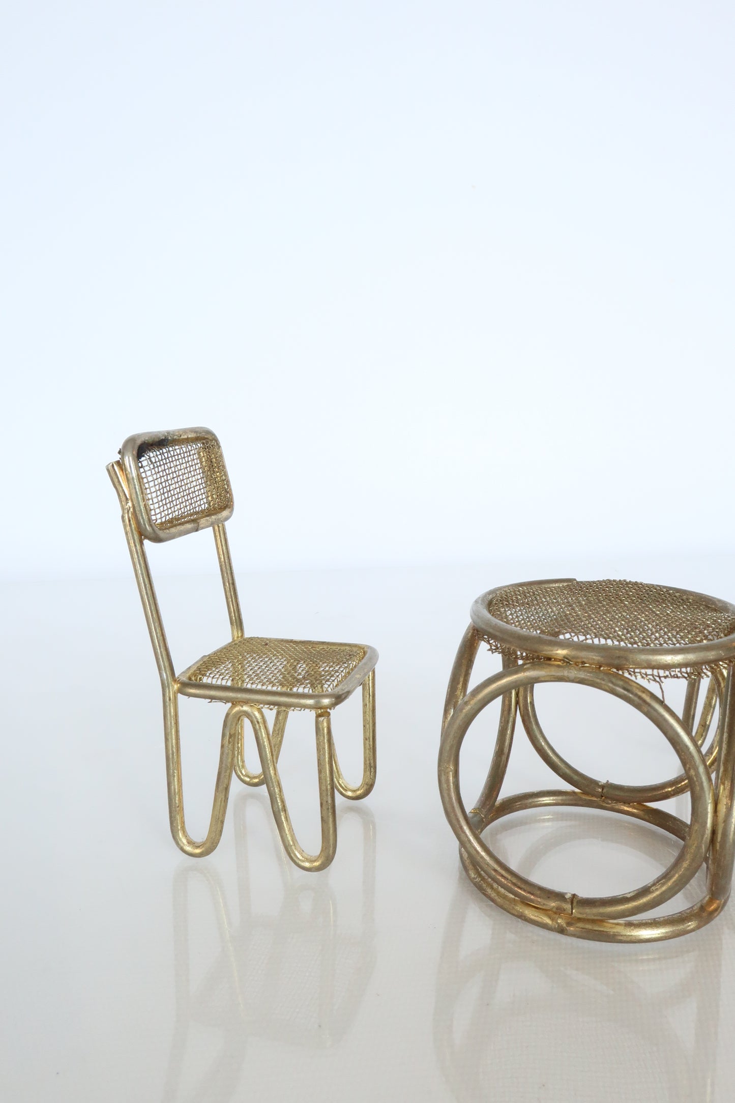 Brass Mesh Dollhouse Furniture