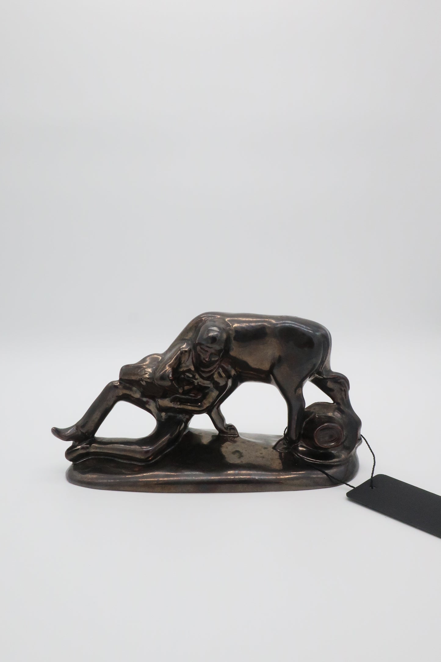 Ceramic Bull Rider Statue
