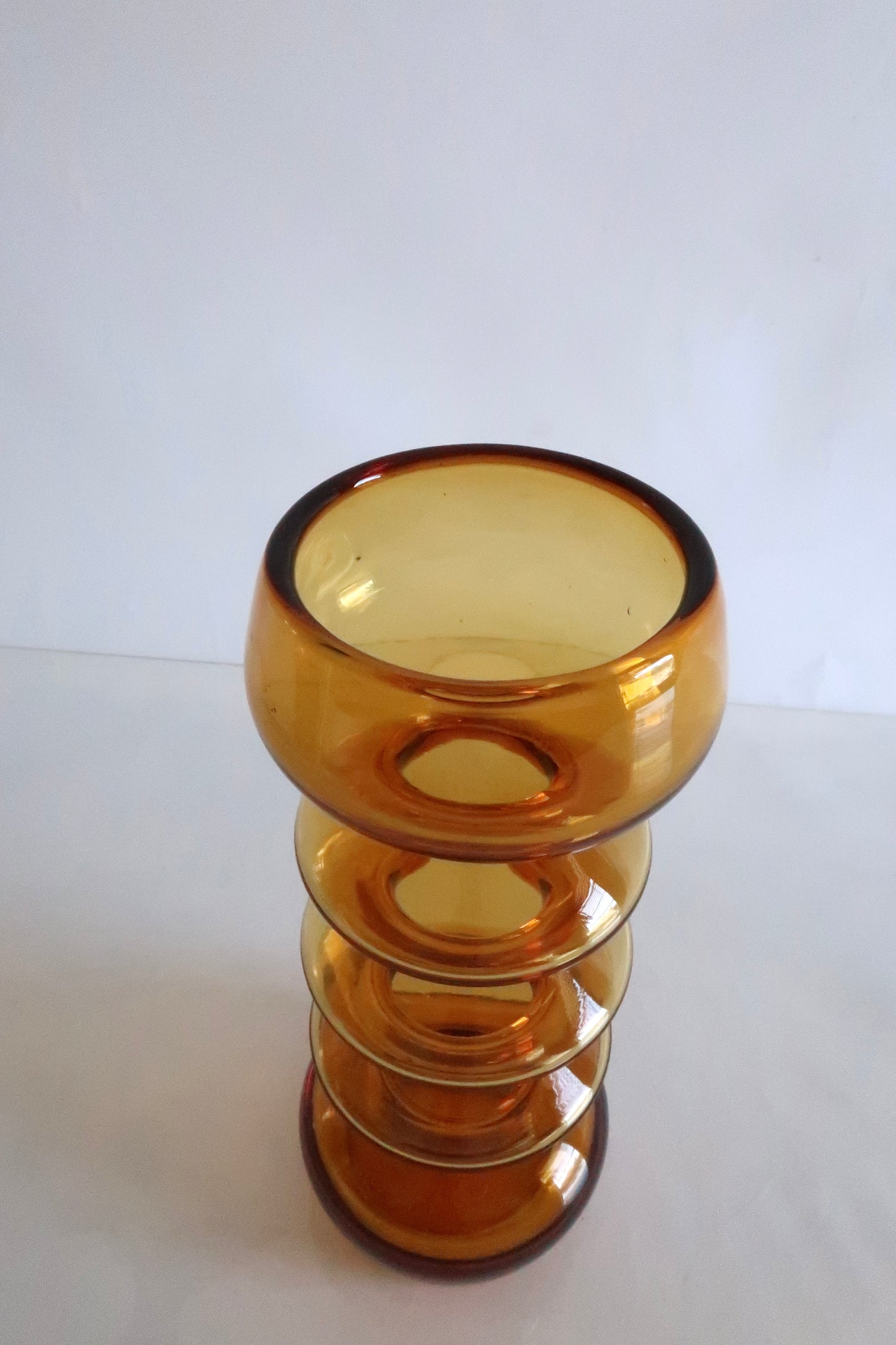 Blenko Amber Bubble Vase