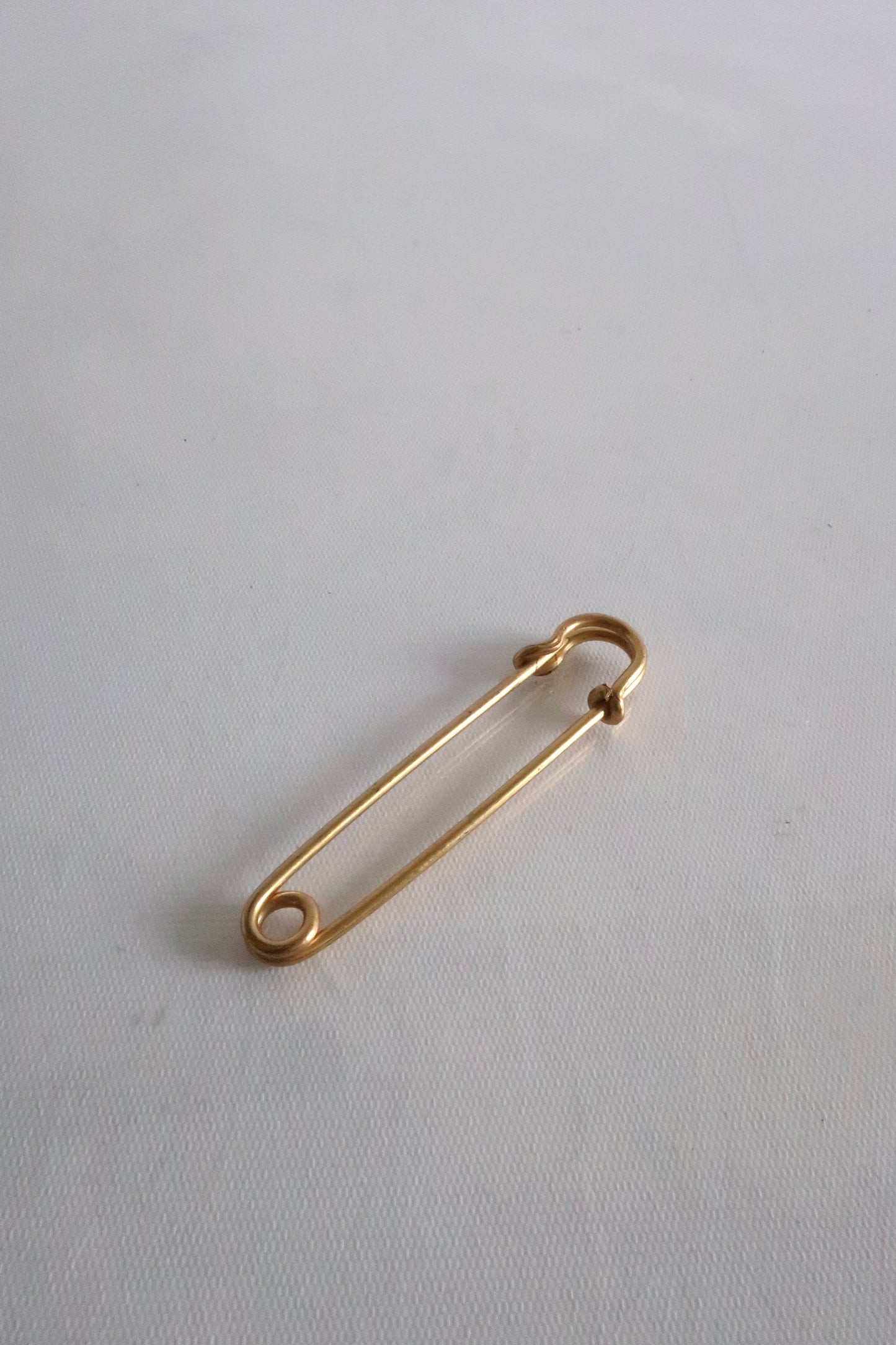 Gold Large Safety Pin Brooch