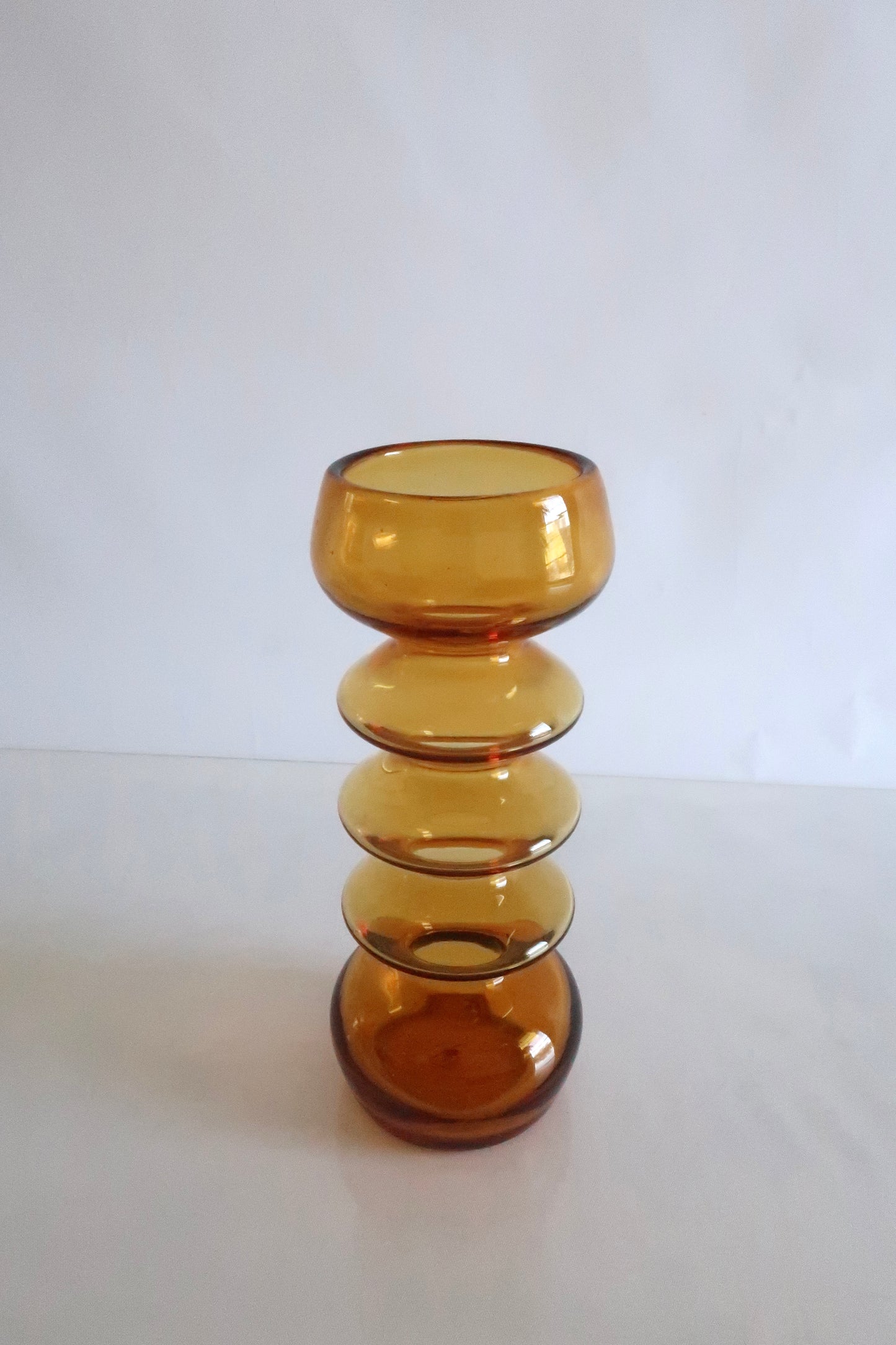 Blenko Amber Bubble Vase