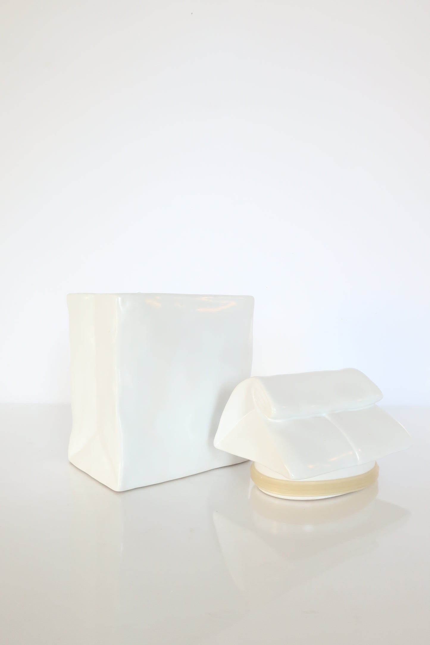 Ceramic “Paper” Bag Canister