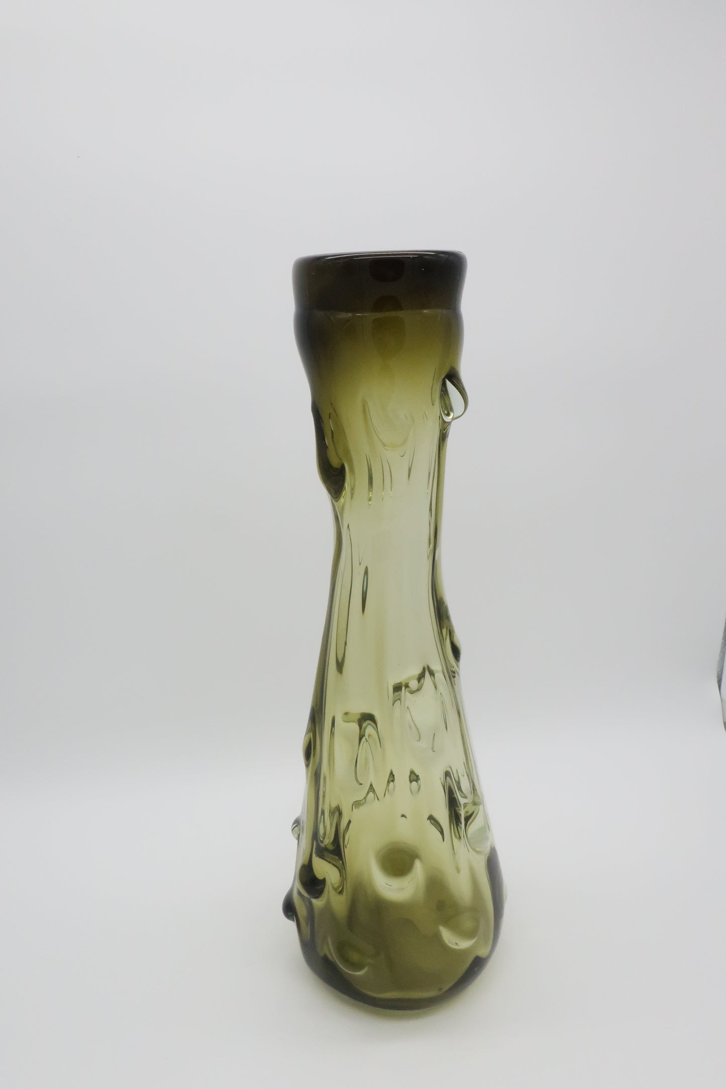 Murano Olive Green Boobie Vase