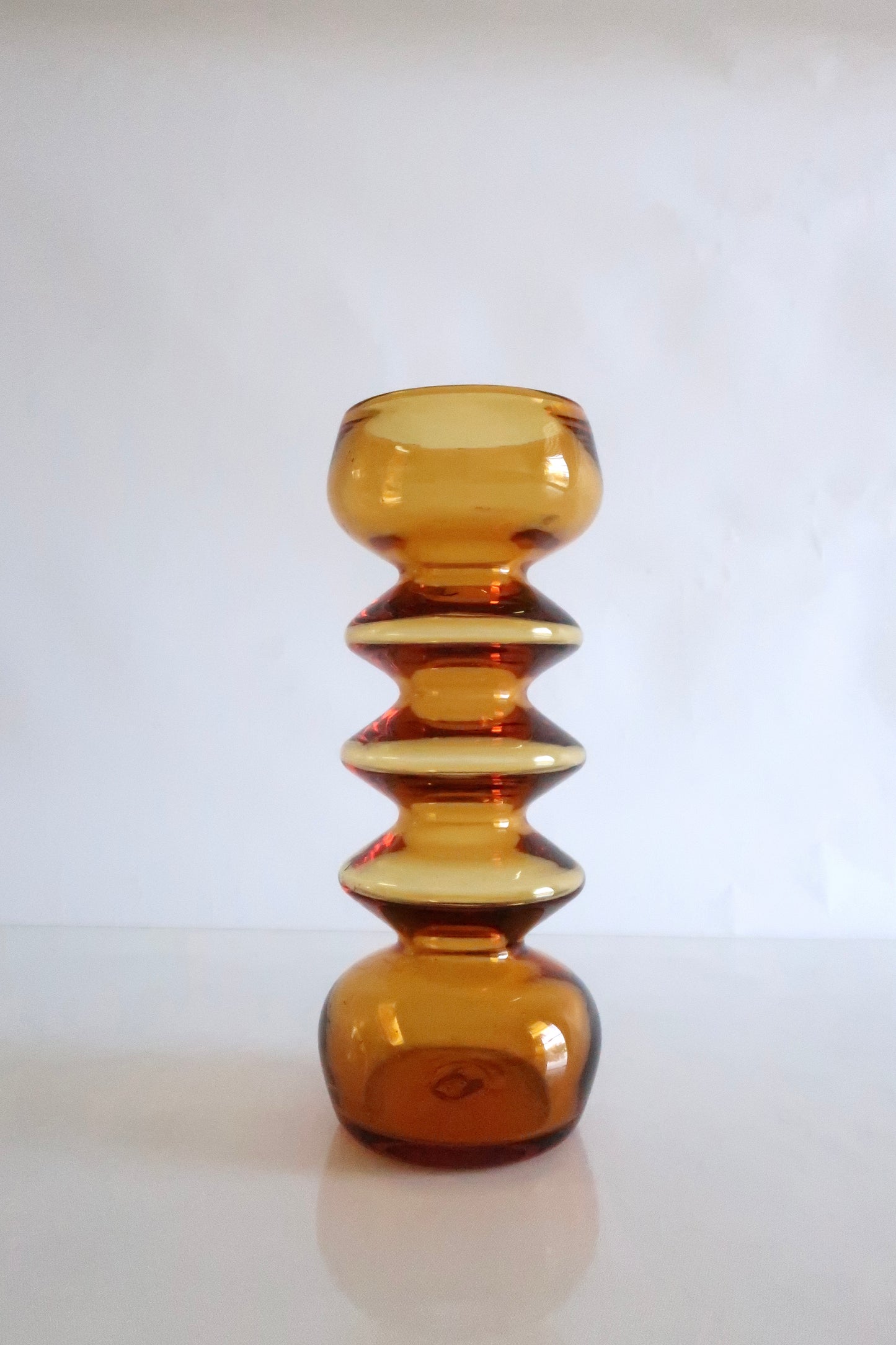 Blenko Amber Bubble Vase