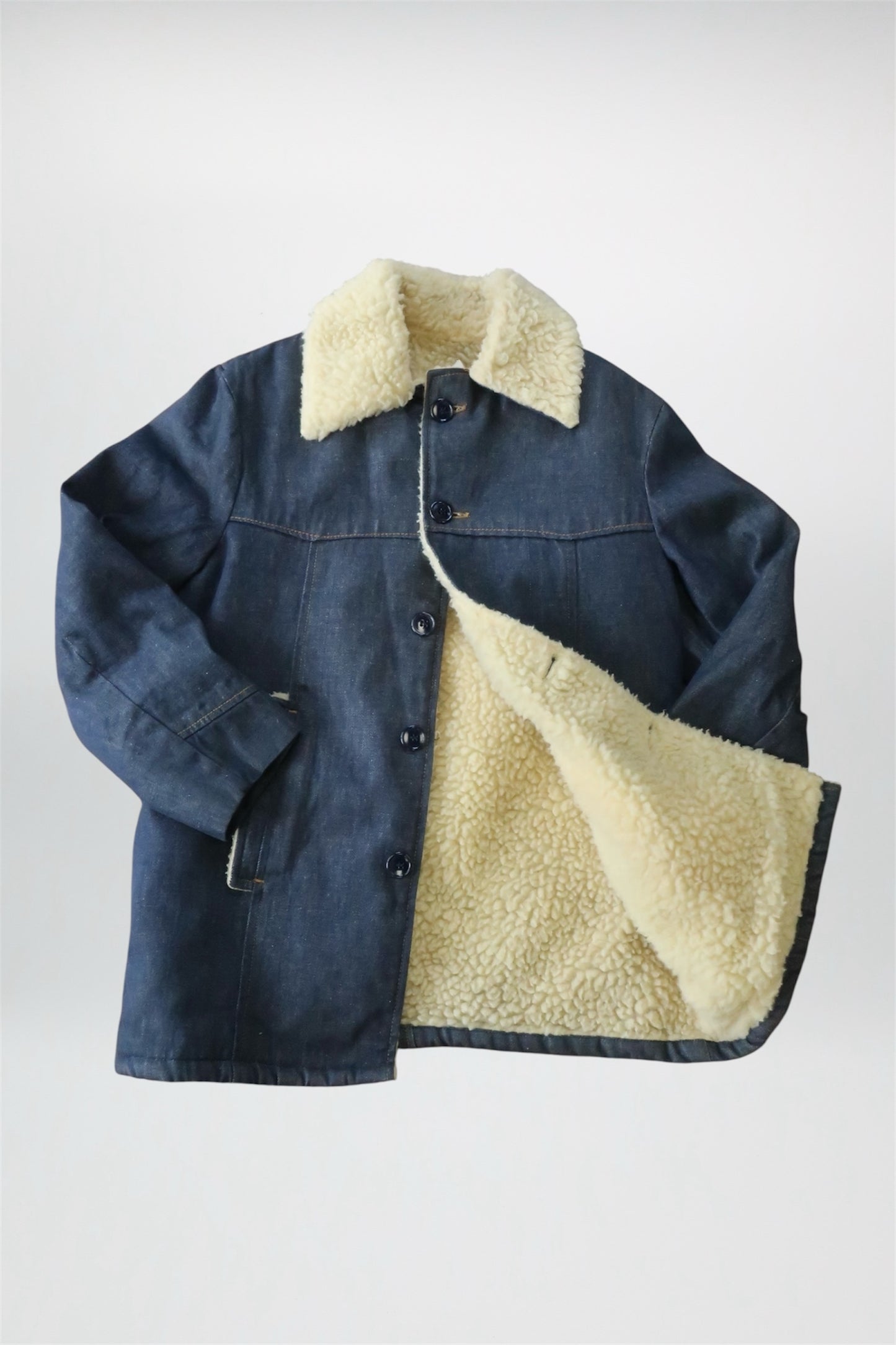 80’s Bar Western Sherpa Jean Jacket