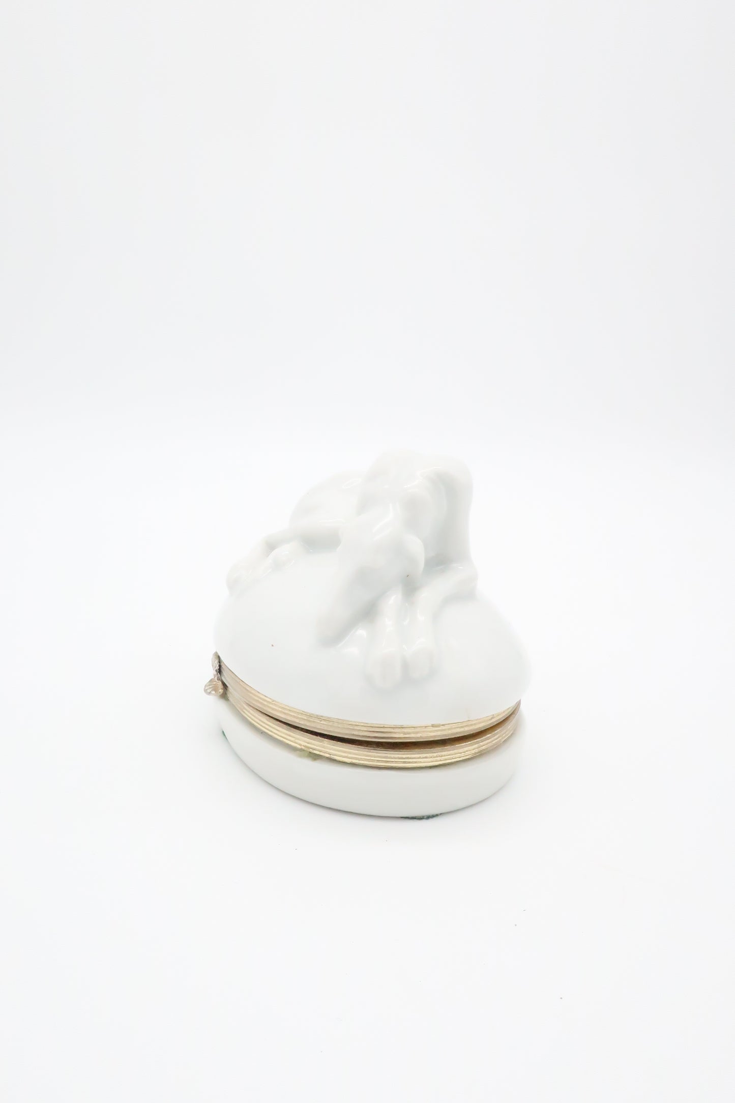 Porcelain Greyhound Trinket Box