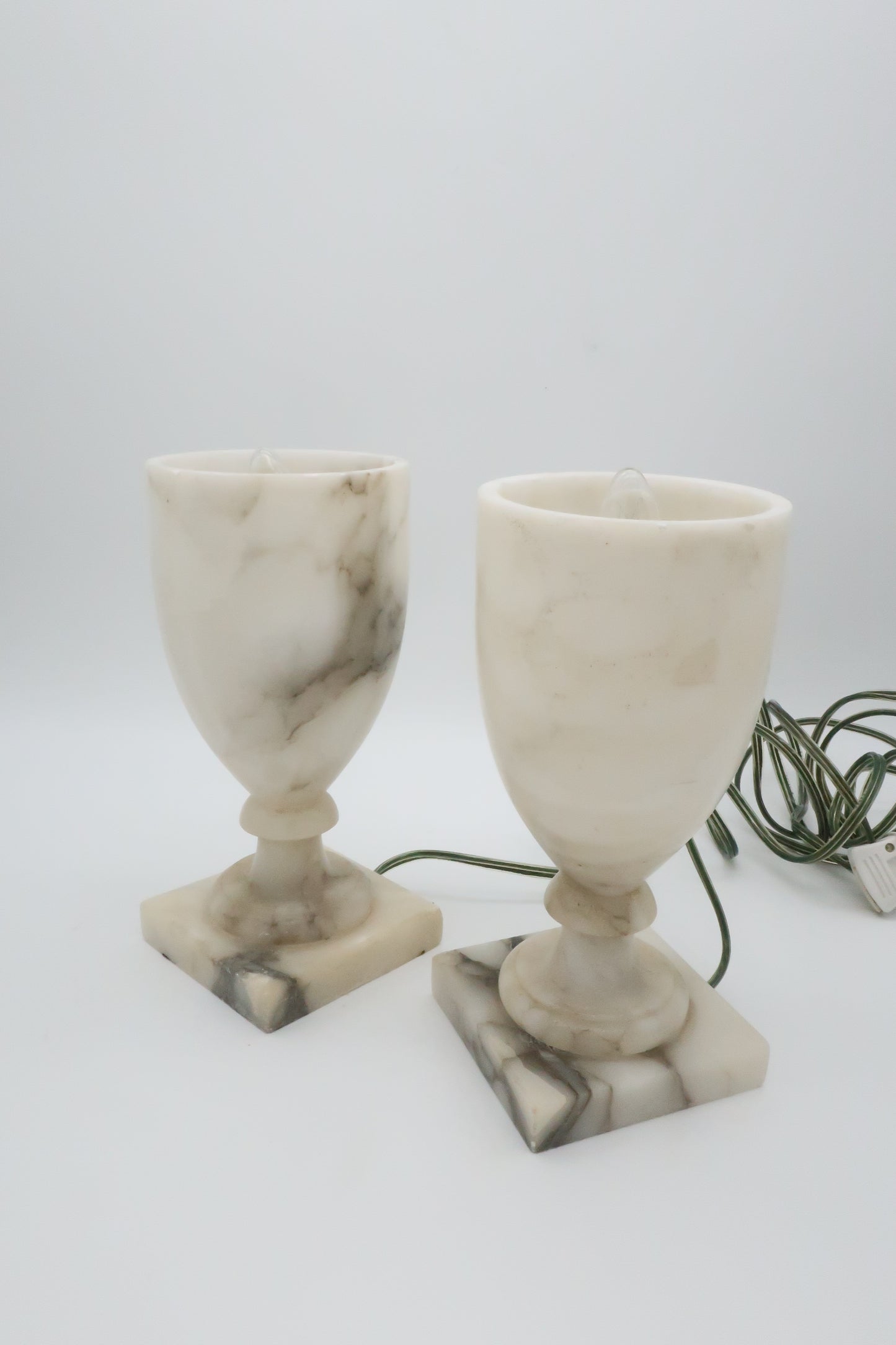 20th Century Italian Marble Side Table Lamp