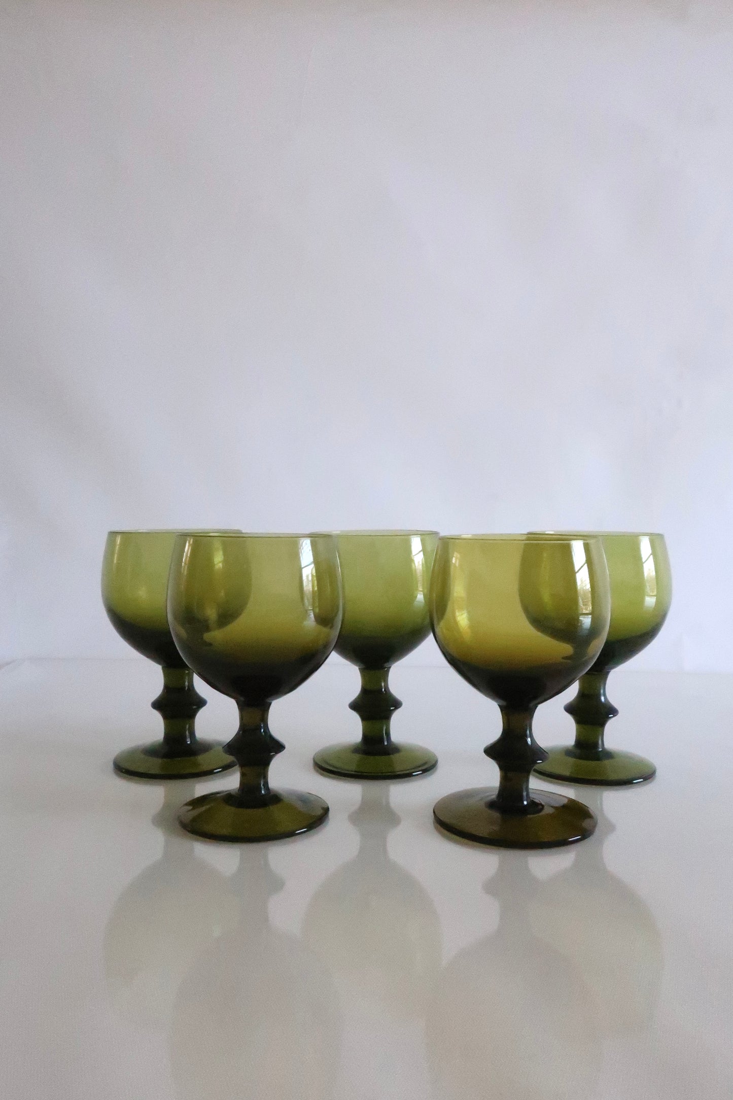 Olive Green Wine Glasses