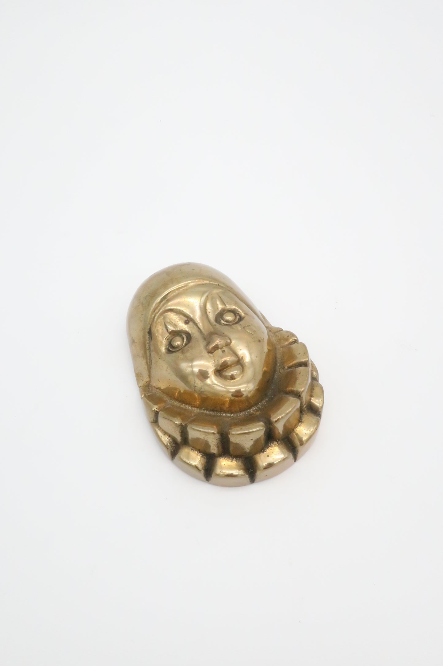Brass Harlequin Clown