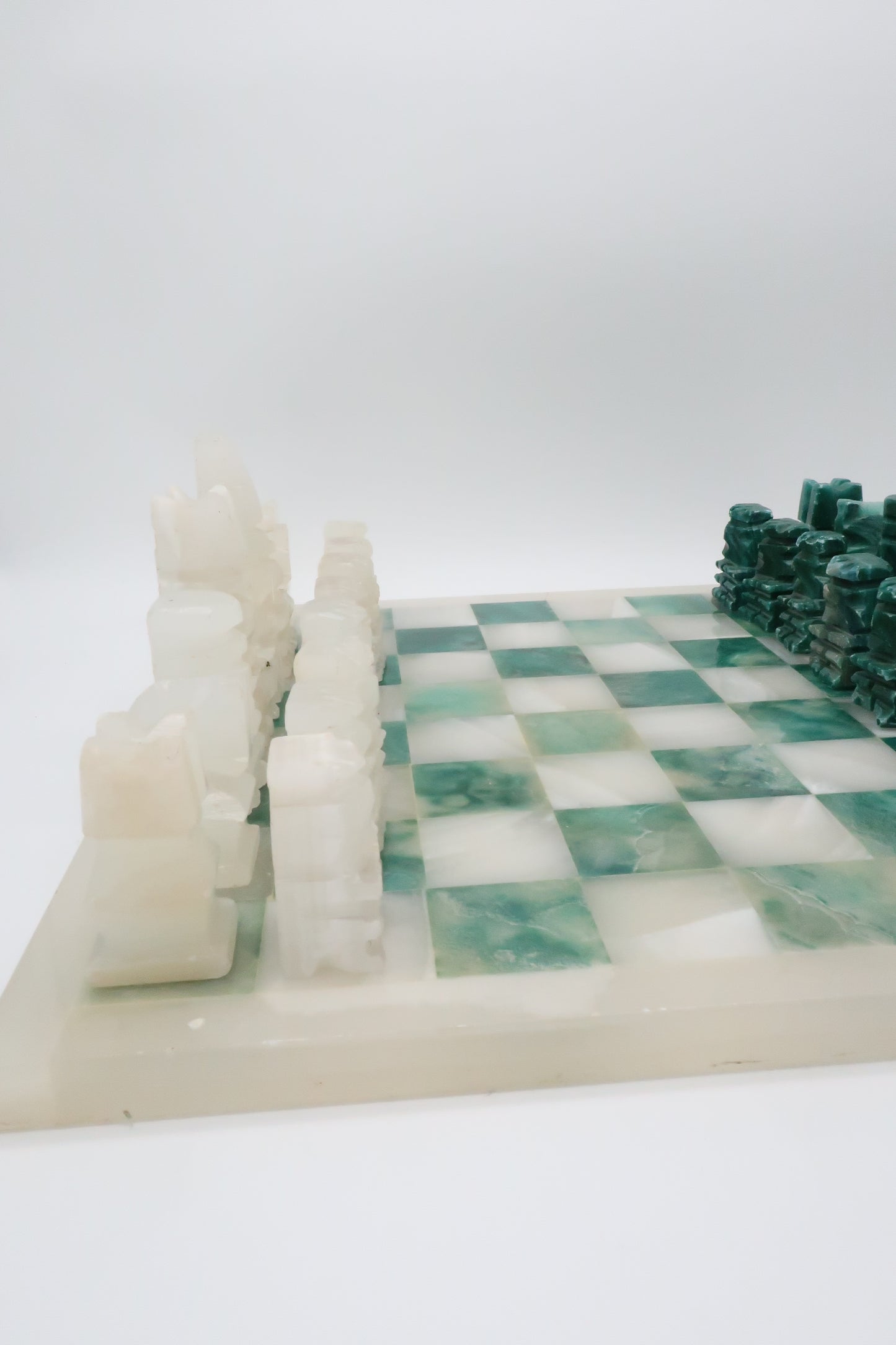 Sea Foam Green Onyx Chess Set