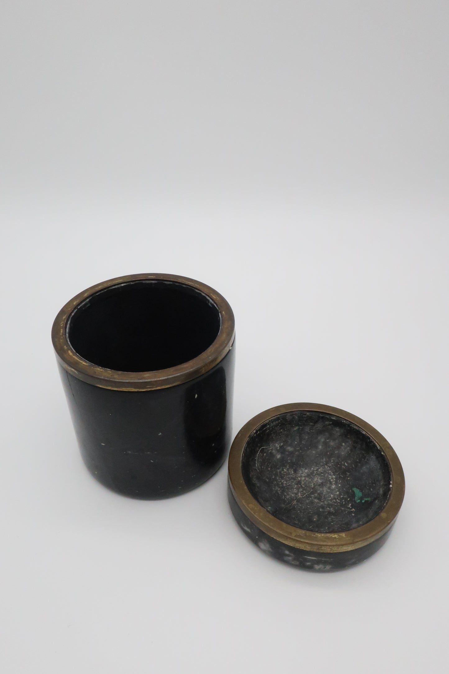 Black Marble & Brass Ashtray