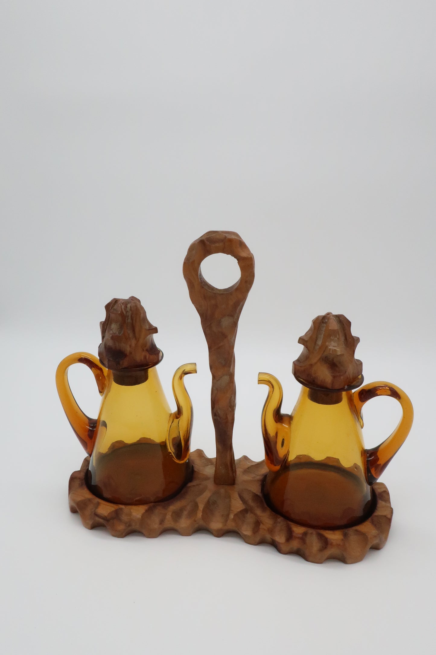 Brutalist Amber Oil & Vinegar Set