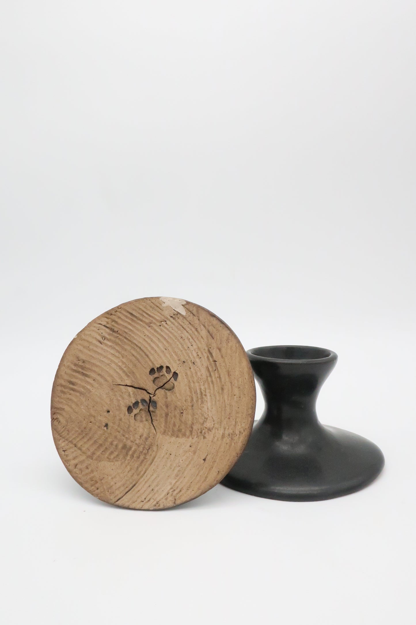 Ceramic Black Pottery Candle Holders