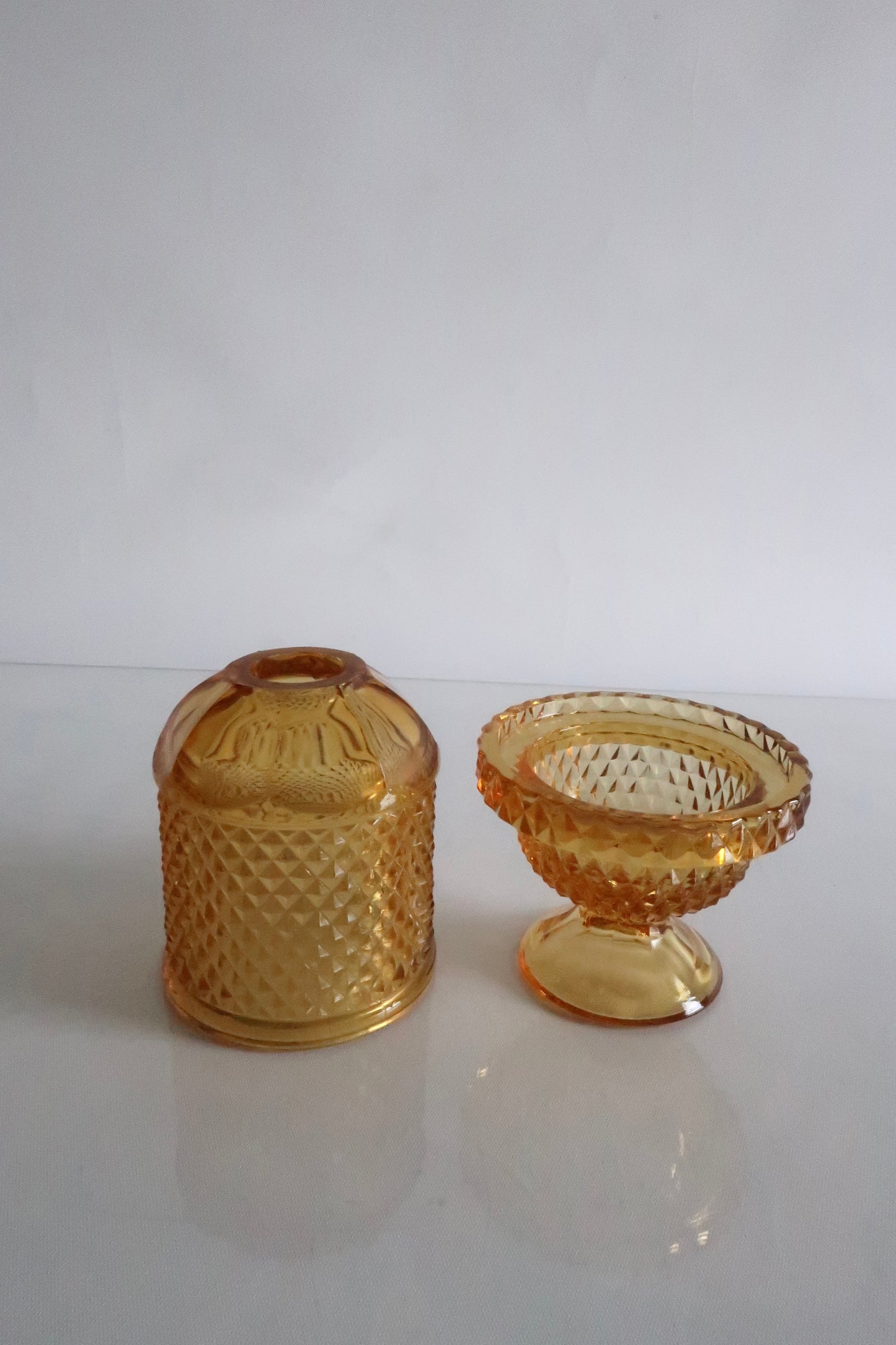 Viking Diamond Point Amber Fairy Lamp