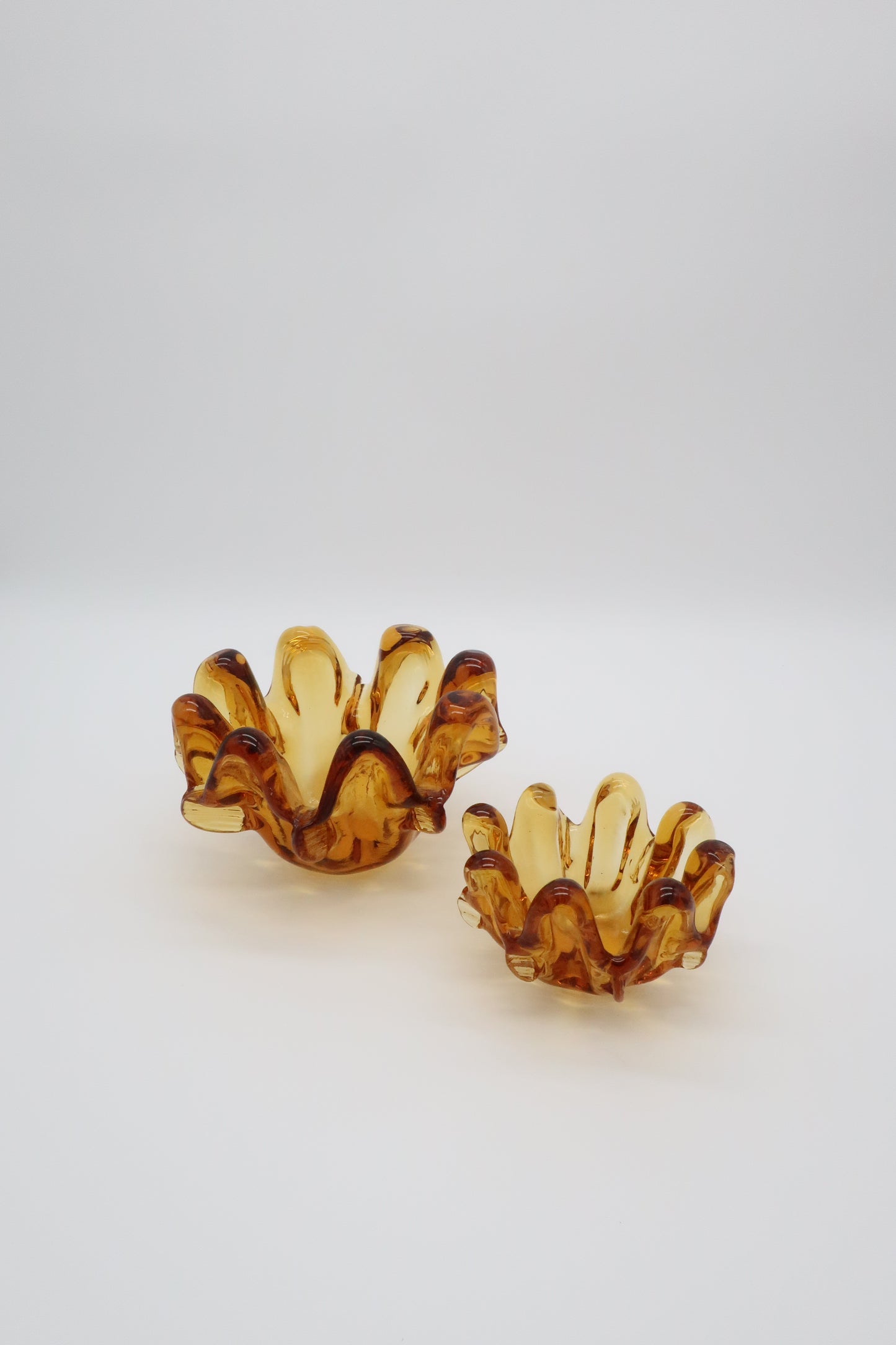 Murano Amber Stacking Ashtrays