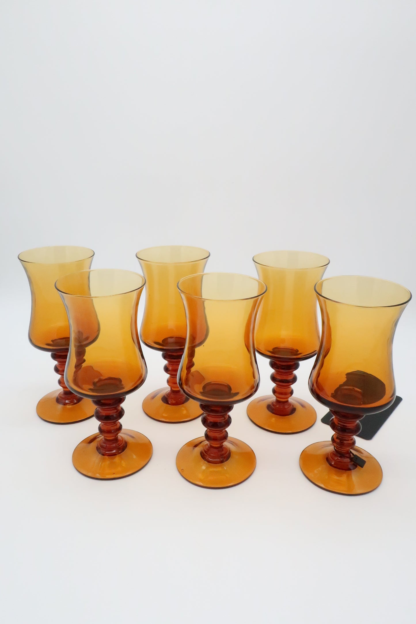1970's Colony Amber Goblets