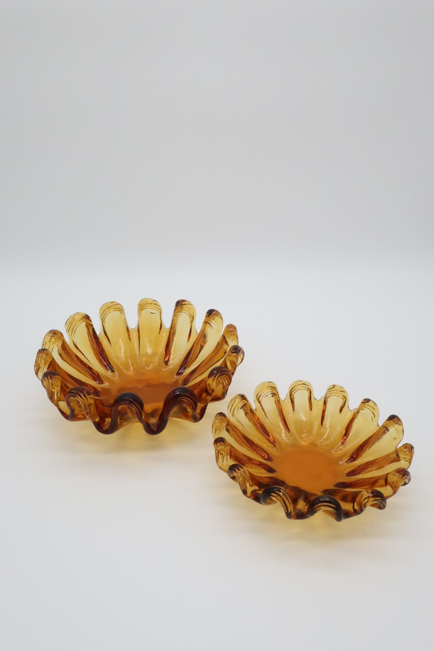 Murano Amber Stacking Ashtrays