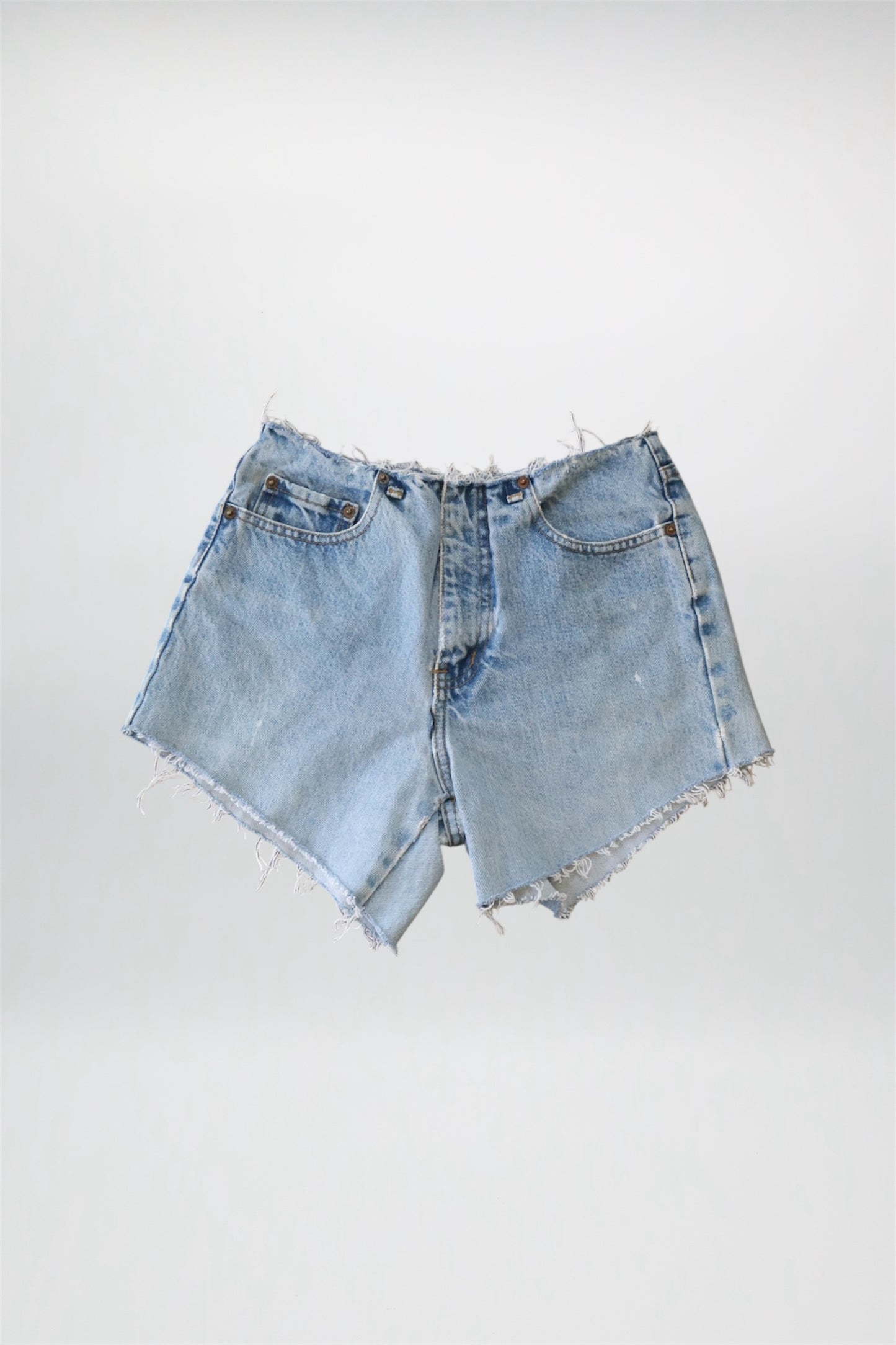 Distressed Blue Denim Buffalo Shorts