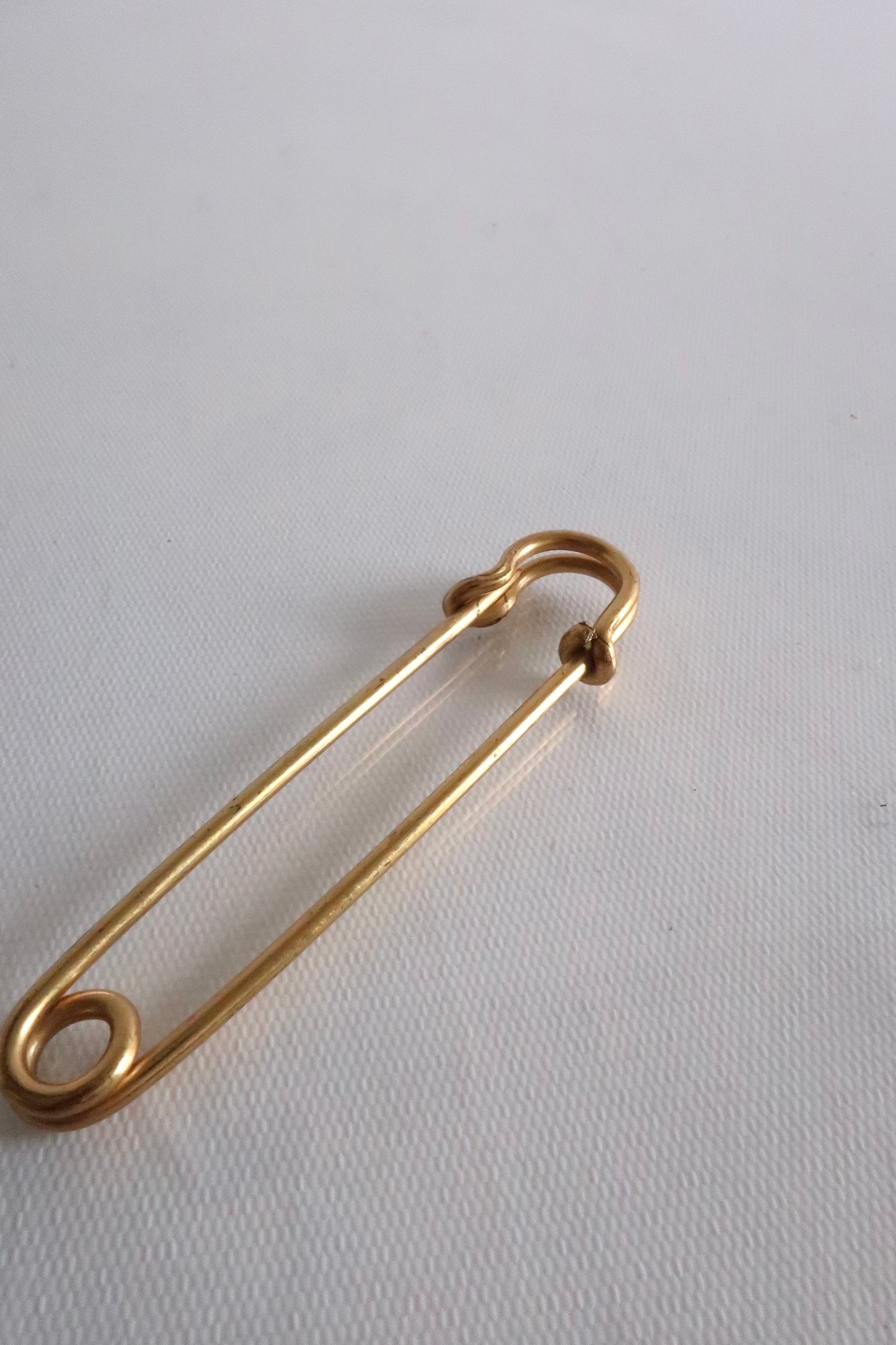 Gold Large Safety Pin Brooch