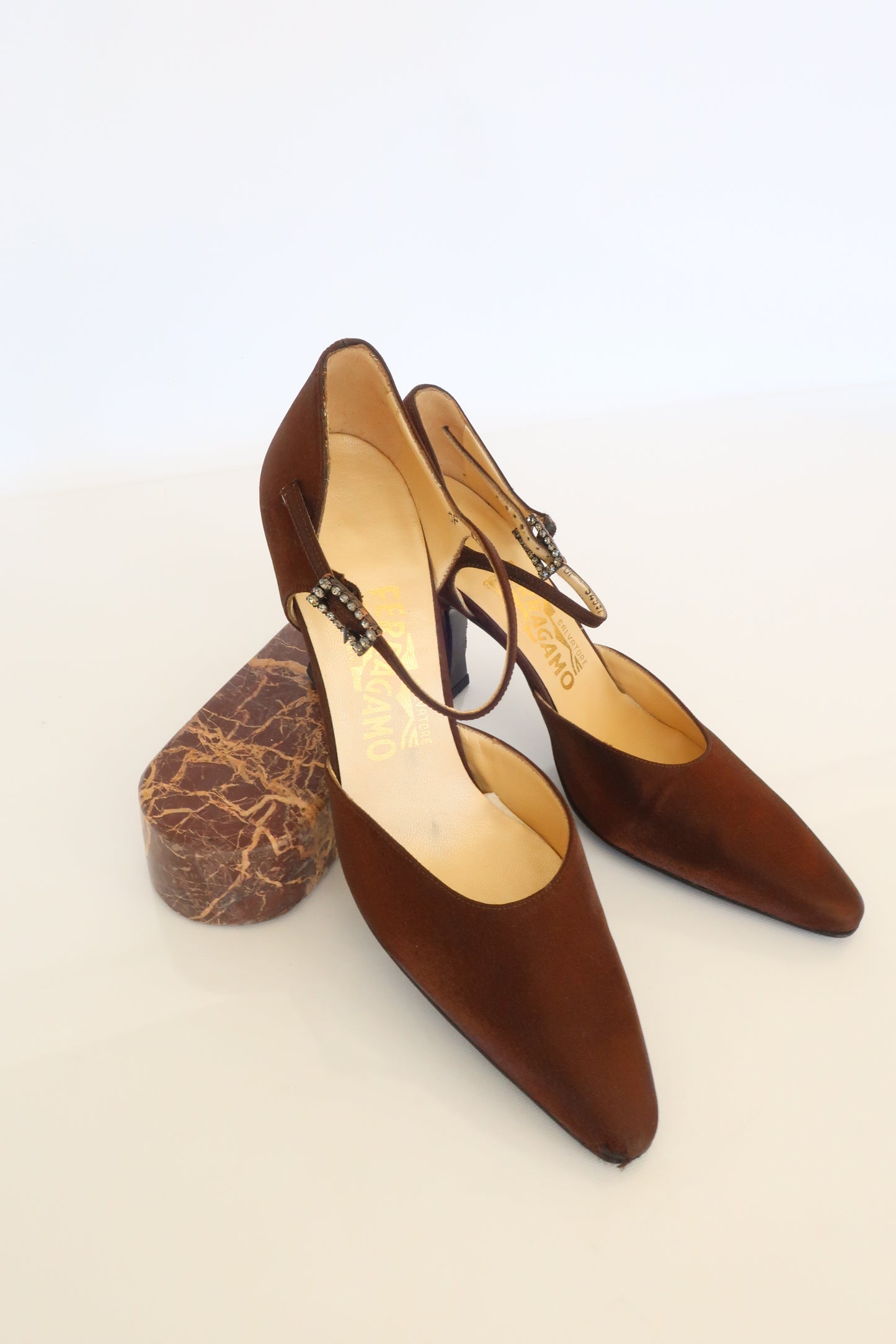 Salvatore Ferragamo Burgundy Heels