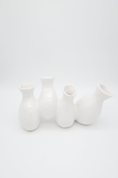 White Ceramic Propagation Bud Vase