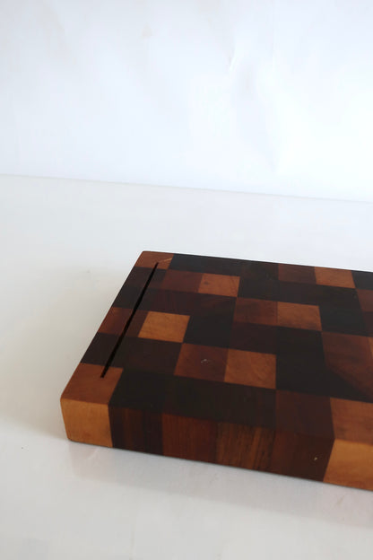 Checkered Wooden Cutting Board