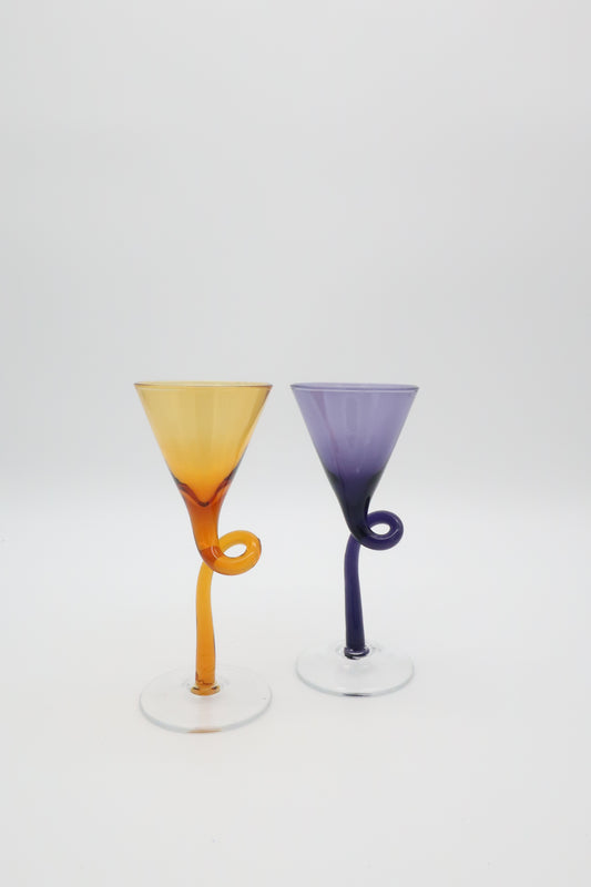 Multi Colored Spiral Shotglasses