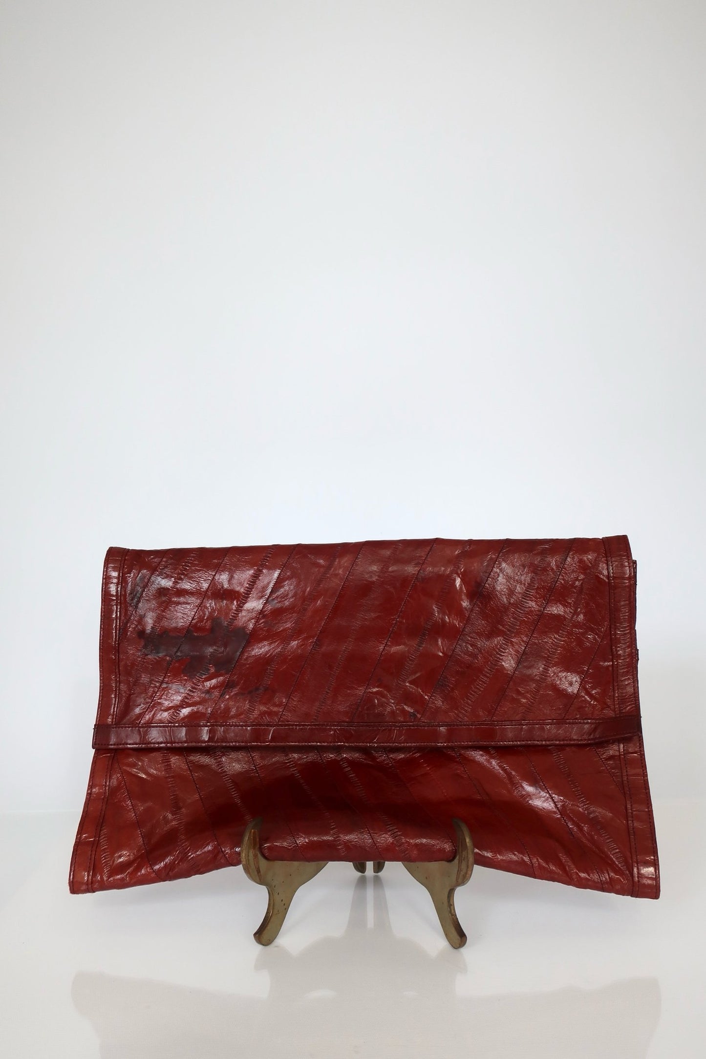 Eel Red Leather Clutch