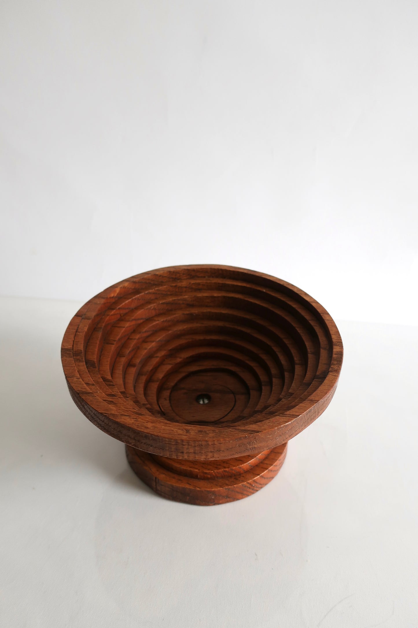 Wooden Ribbed Fruit Bowl