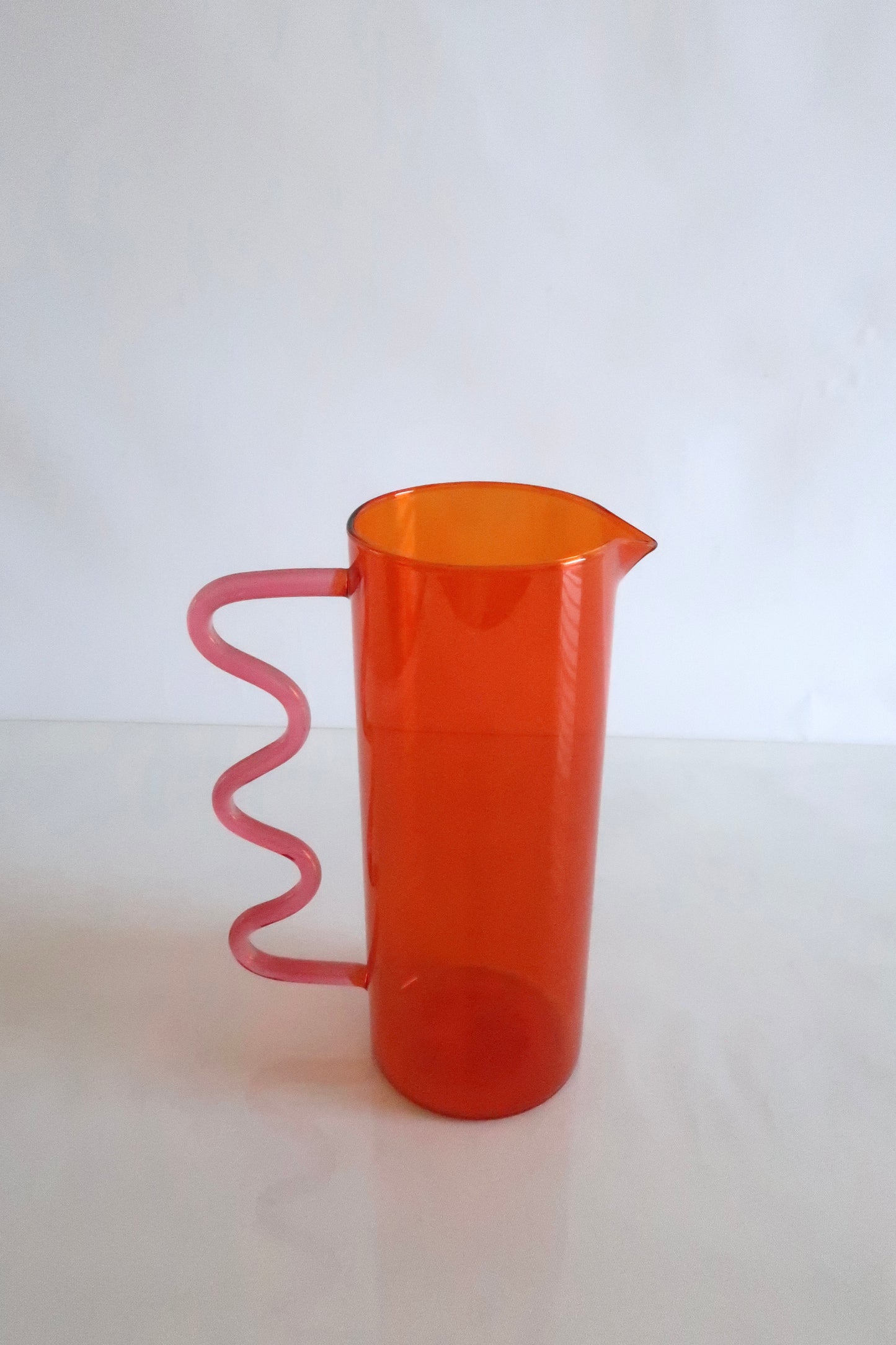 Amber & Pink Squiggle Pitcher