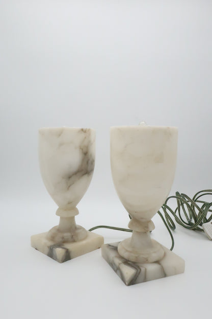 20th Century Italian Marble Side Table Lamp