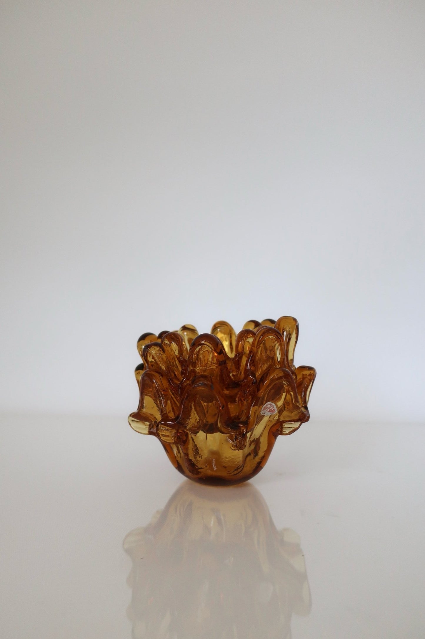 Italian Amber Stacked Ashtrays