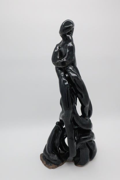 Woman Glazed Pottery Sculpture