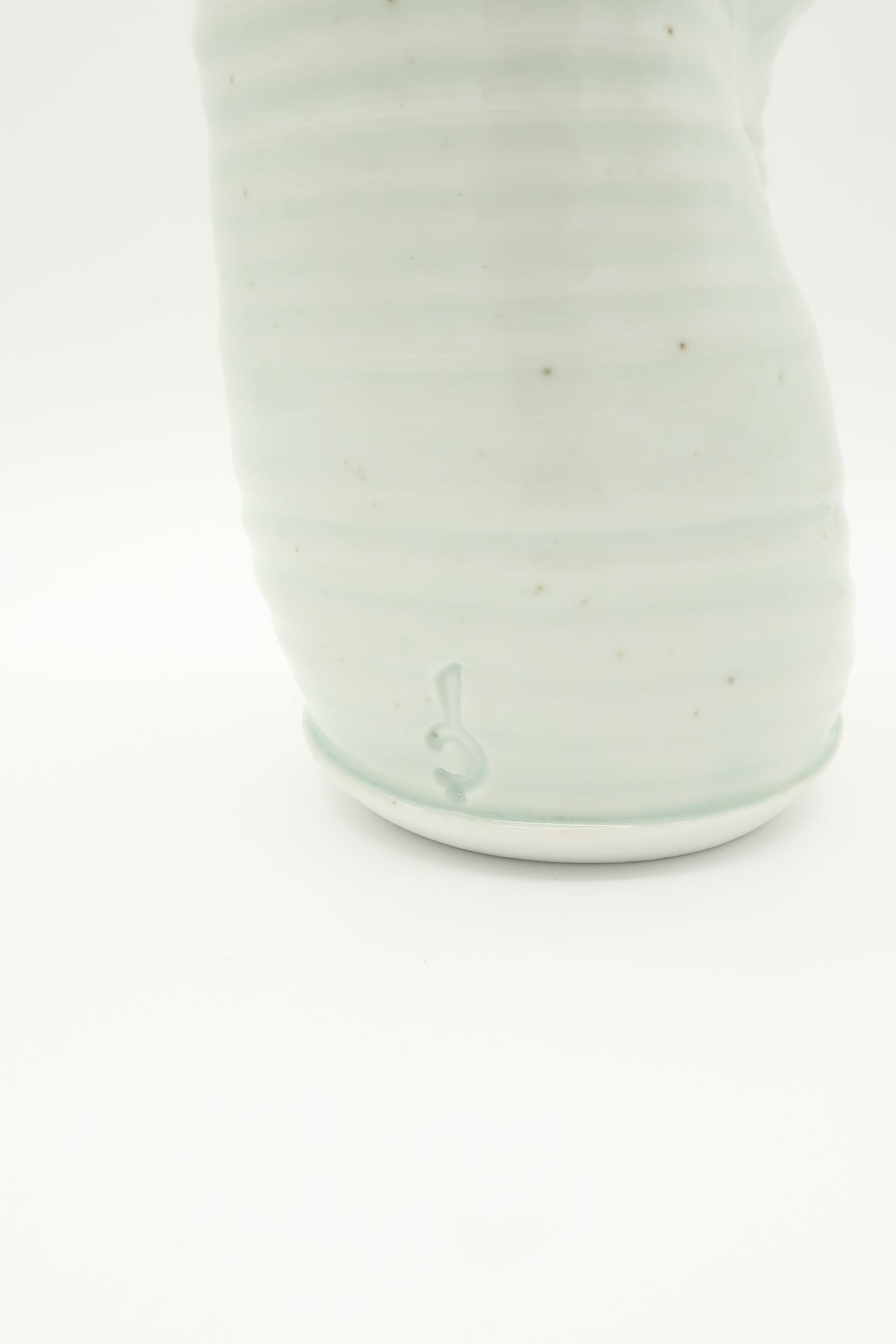 Sea Green Ceramic Pinch Vase
