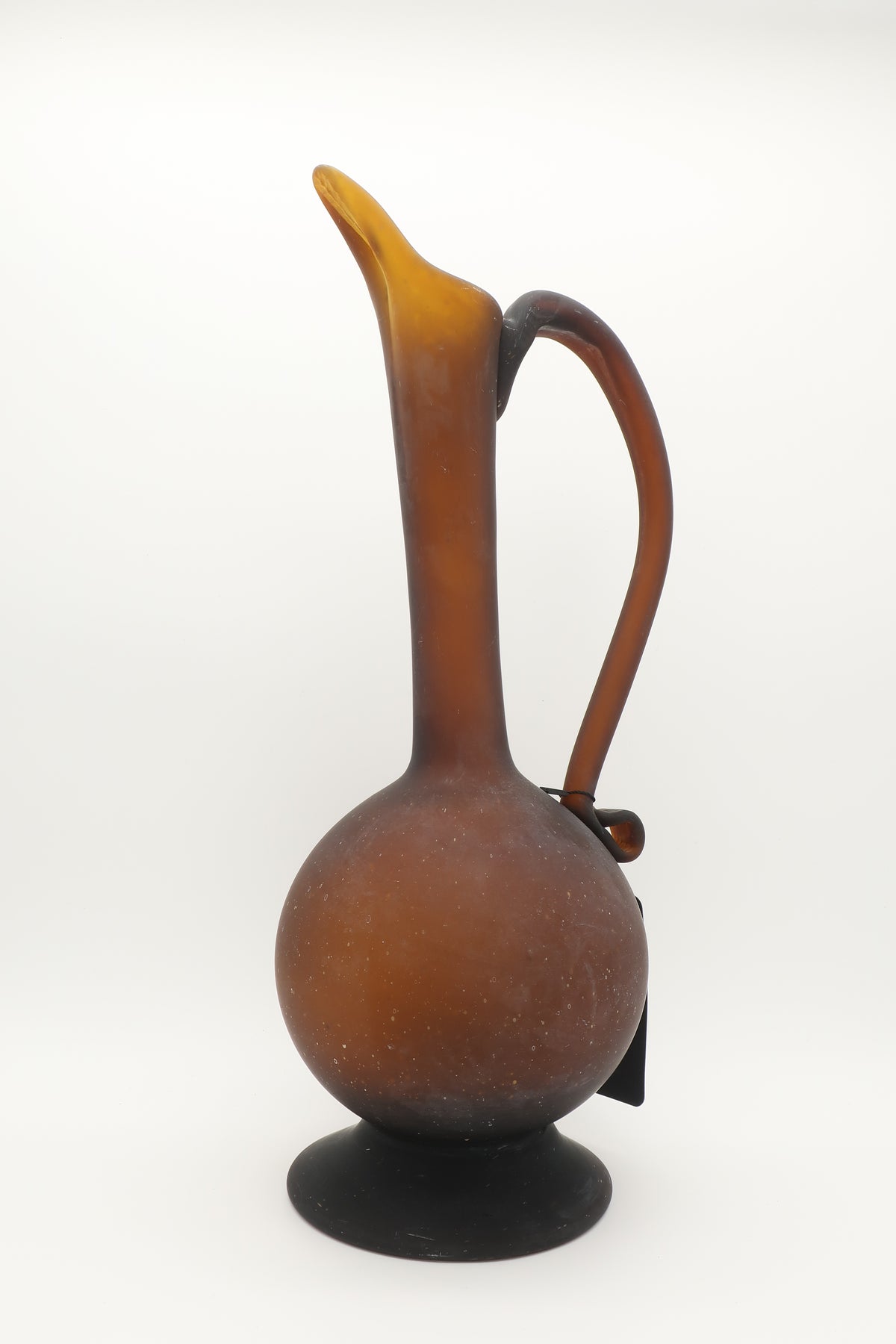 Italian Amber Frosted Pitcher
