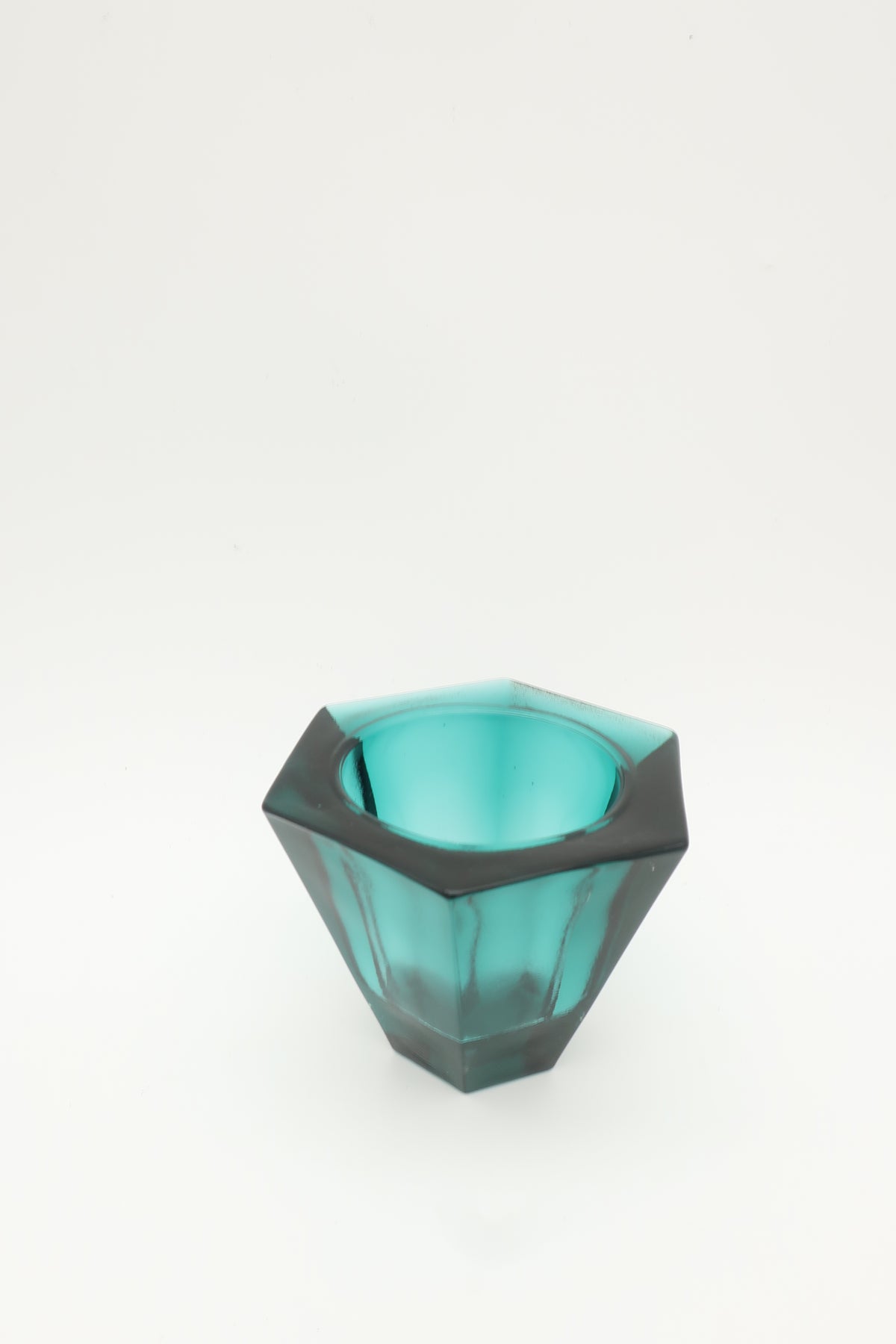 Teal Glass Votive