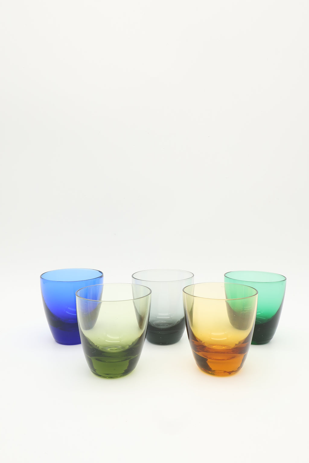1970's Multi Colored Shotglasses