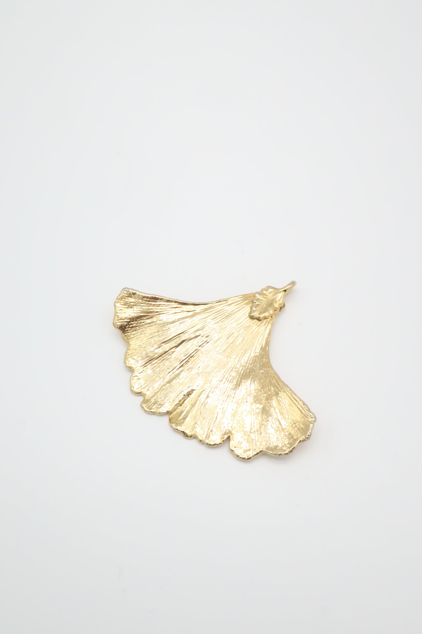 Brass Ginkgo Pendant
