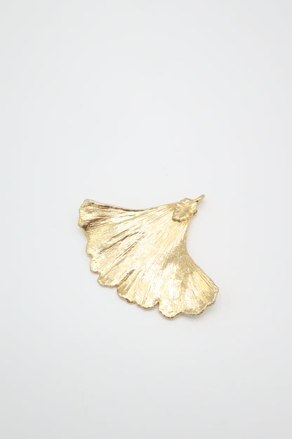 Brass Ginkgo Pendant