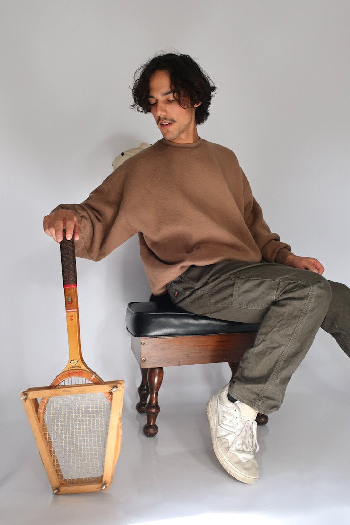 Hanes Taupe Blank Crewneck