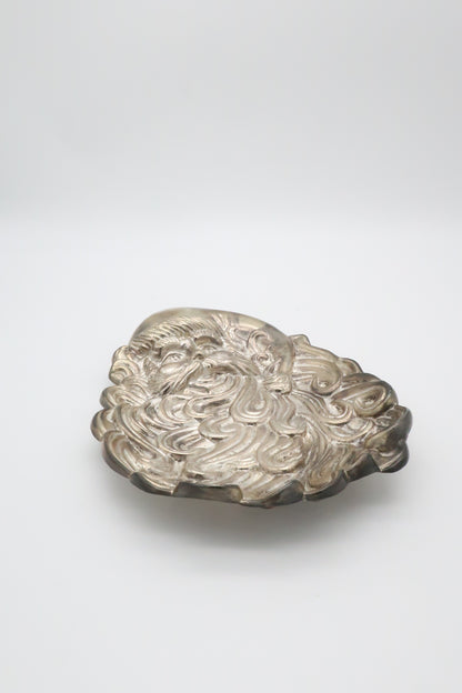 Silver Metal Santa dish
