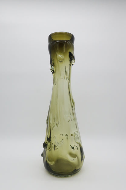 Murano Olive Green Boobie Vase